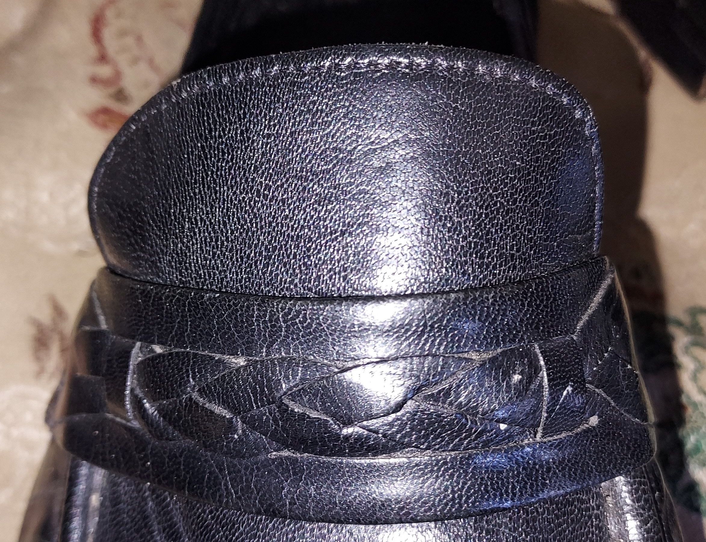 Towncraft Men's Classic Towncraft 11 EEE Black Leather Loafer Shoes Size US 11 / EU 44 - 6 Thumbnail