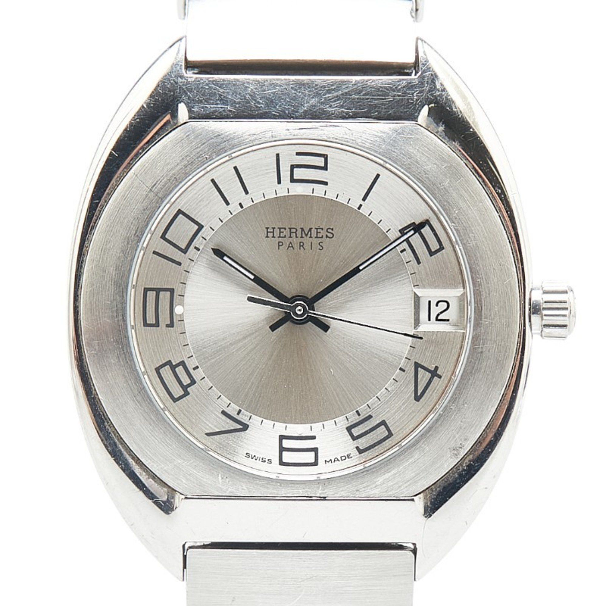 Hermes Espace Watch Es2.210 Quartz Silver Dial Stainless Steel Women's Hermes