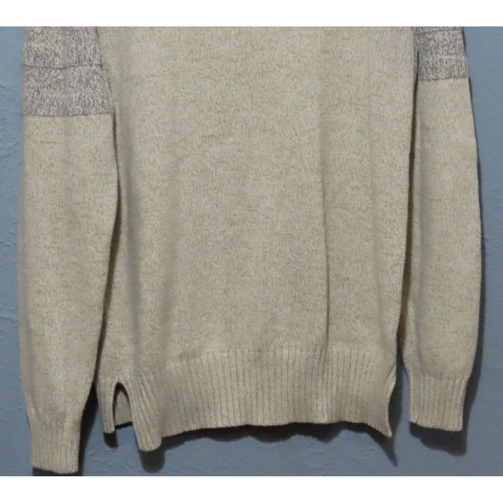 BKE BKE Men's L White Gray Hooded Tight-Knit Sweater Size US L / EU 52-54 / 3 - 7 Thumbnail