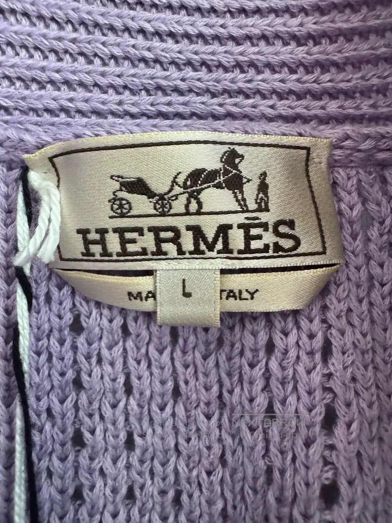 Hermes Hermes Purple Men's Knitted Top Size US L / EU 52-54 / 3 - 3 Thumbnail