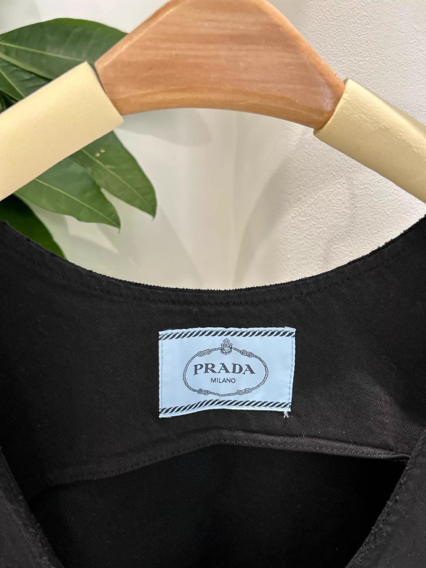 Prada Prada Black Denim Cami Dress 40 (Deadstock) Size S / US 4 / IT 40 - 3 Thumbnail