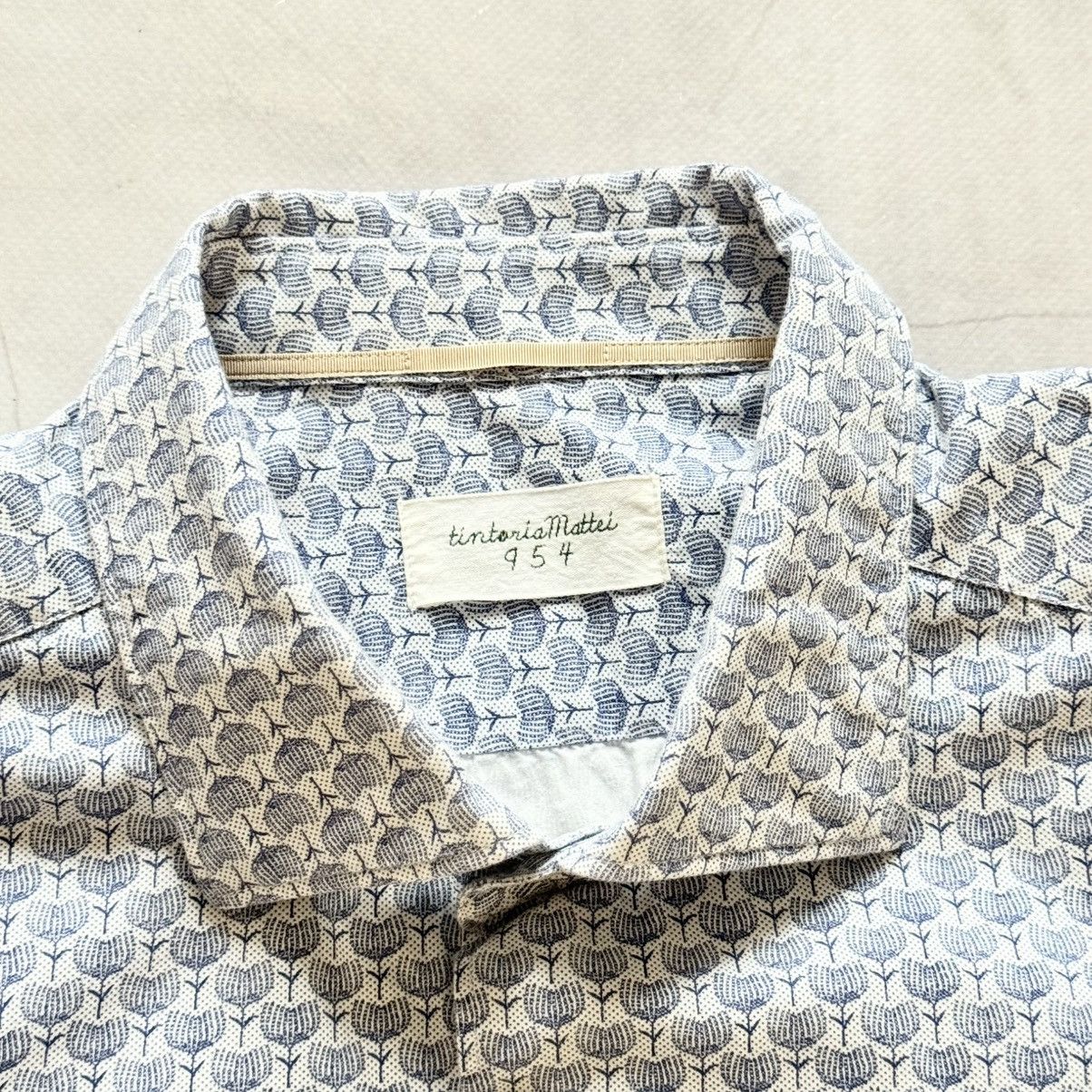 Tintoria Mattei Tintoria Mattei 954 Floral Long Sleeve Botton Shirt Size US L / EU 52-54 / 3 - 3 Thumbnail