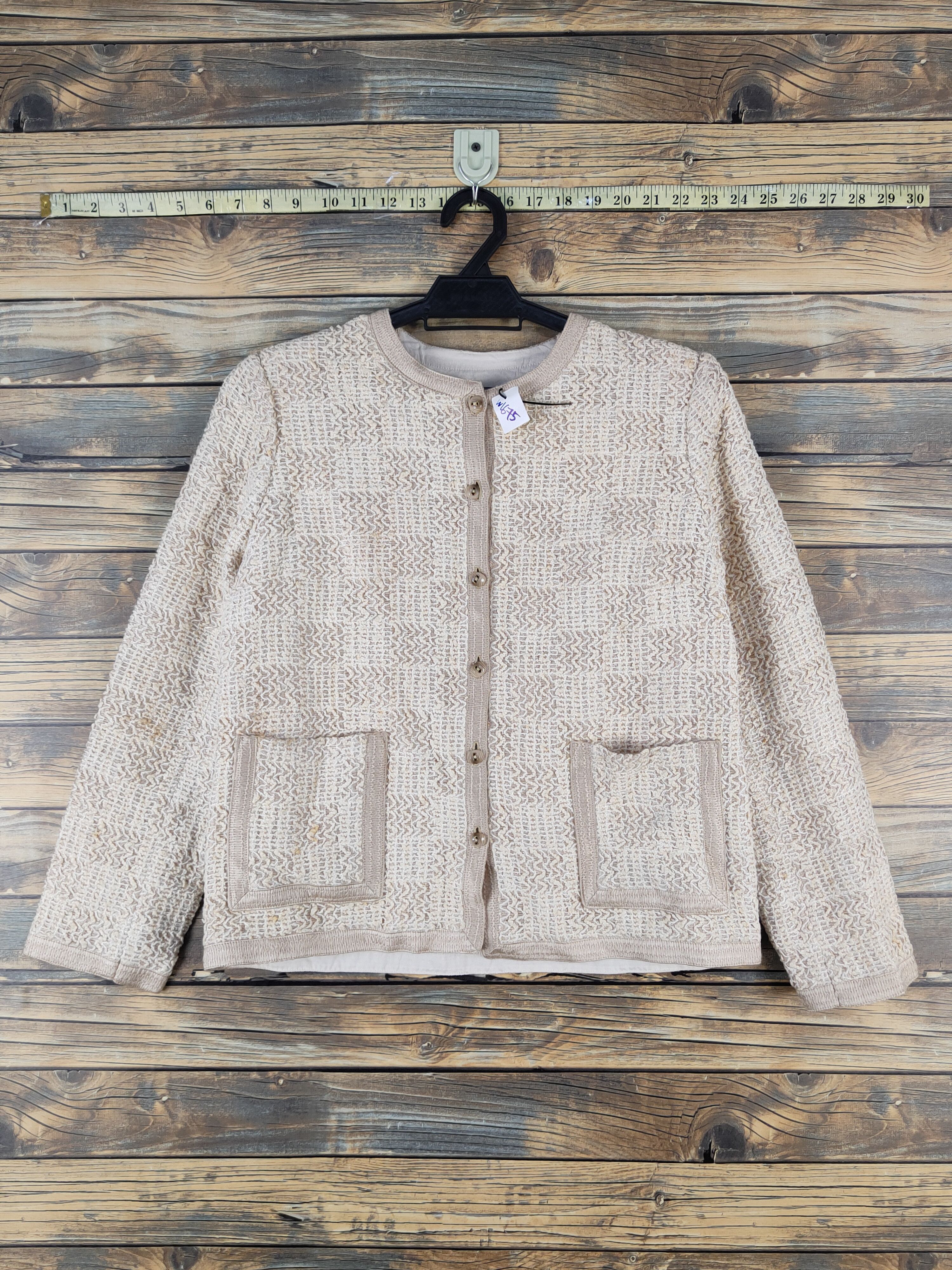 Homespun Knitwear × Japanese Brand Japanese Brand Light Brown Knitwear Cardigan #W1675 Size S / US 4 / IT 40 - 1 Thumbnail