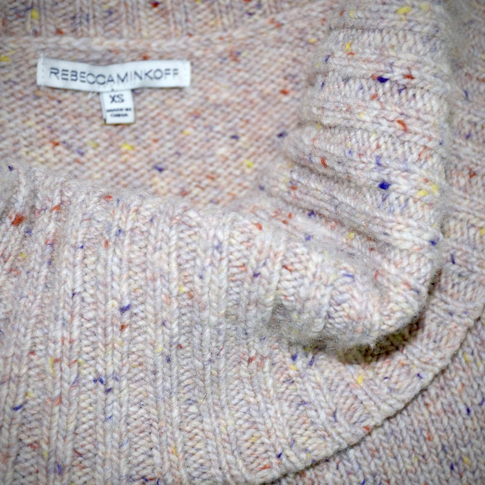 Rebecca Minkoff Rebecca Minkoff Cowl Neck Sweater XS Beige Wool Alpaca Blend Size XS / US 0-2 / IT 36-38 - 6 Thumbnail