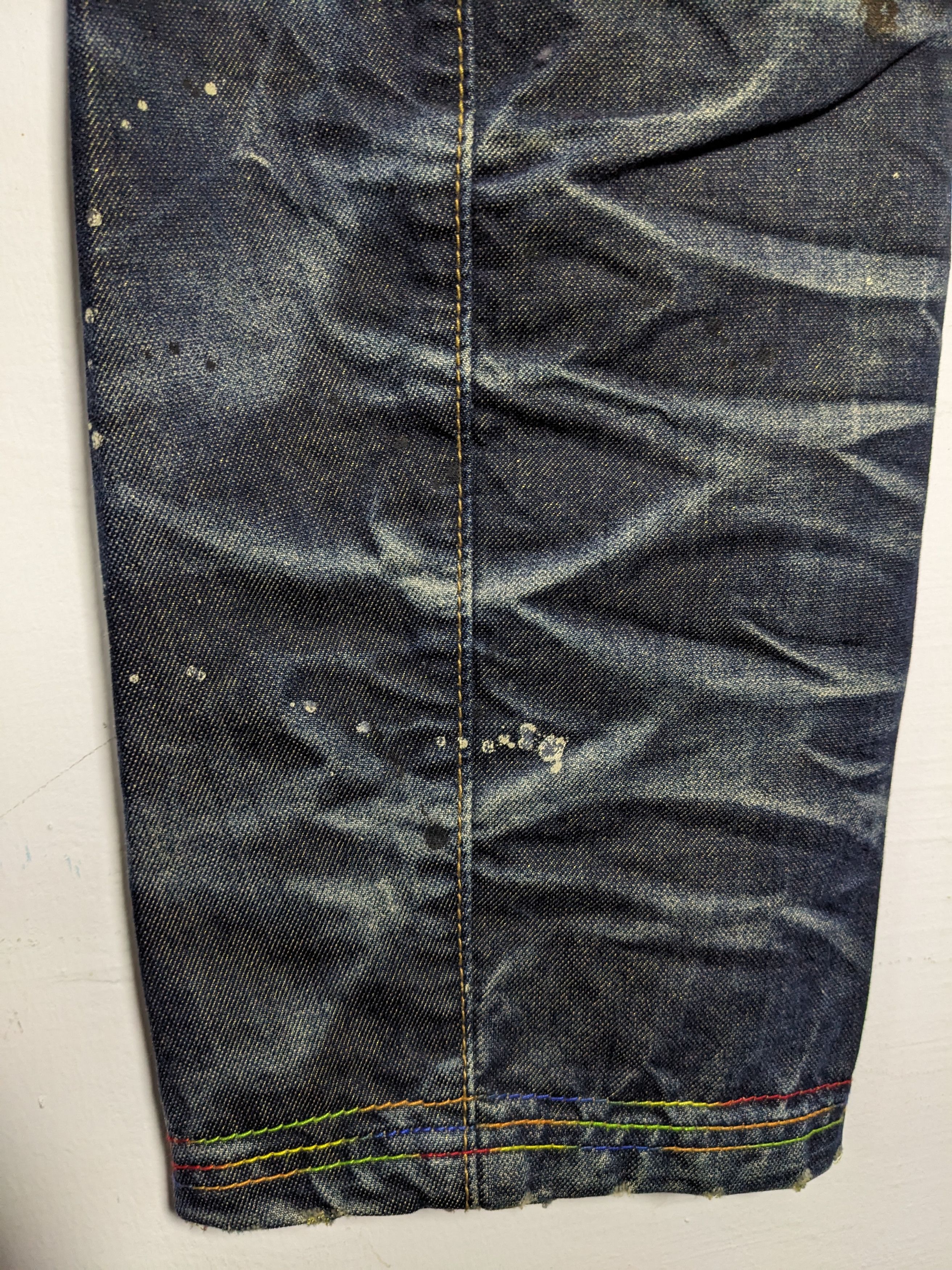Japanese Brand Joneaa Double Waisted Distressed Twisted Denim Jeans Size US 32 / EU 48 - 15 Thumbnail