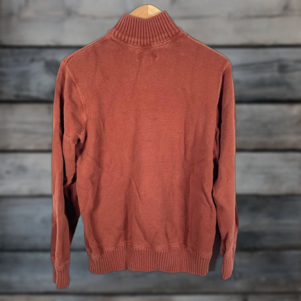 Eddie Bauer VINTAGE Eddie Bauer Sweater Mens Large Burnt Orange 1/4 Zip Chunky Cotton Knit Size US L / EU 52-54 / 3 - 1 Thumbnail
