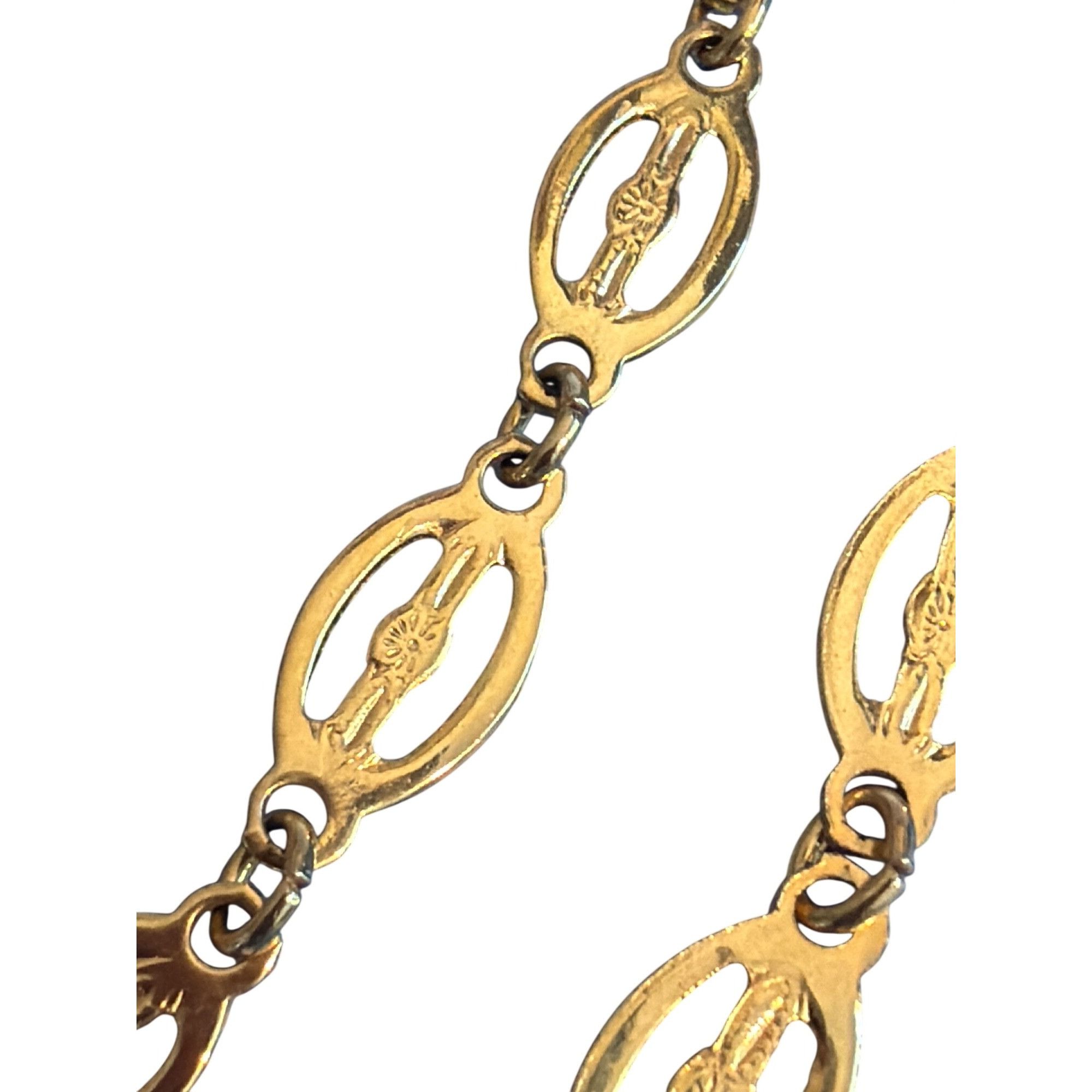 Other Vintage Park Lane Gold Tone Oval Link Long Necklace 54" Doub Size ONE SIZE - 3 Thumbnail