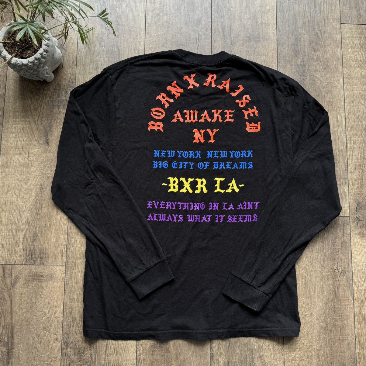 Awake NY × Born X Raised Born x Raised x Awake Coast To Coast Long-Sleeve Tee 'Black' Size US XL / EU 56 / 4 - 5 Thumbnail