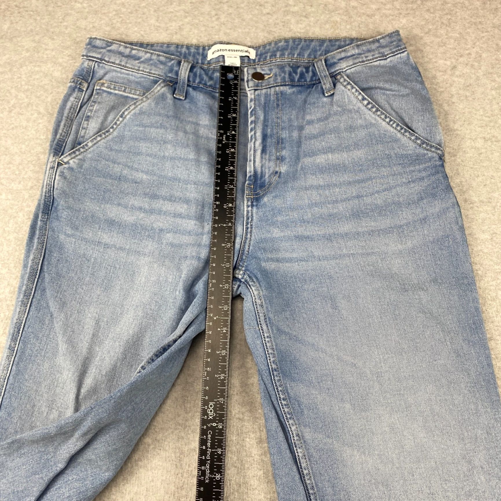 Essentials Amazon Essentials Jeans Mens 34X30 Blue Slim Straight Denim 5-Pocket Regular Waist 34 Adult Mens Jeans Blue Stretch Distressed N/A Size US 34 / EU 50 - 4 Thumbnail