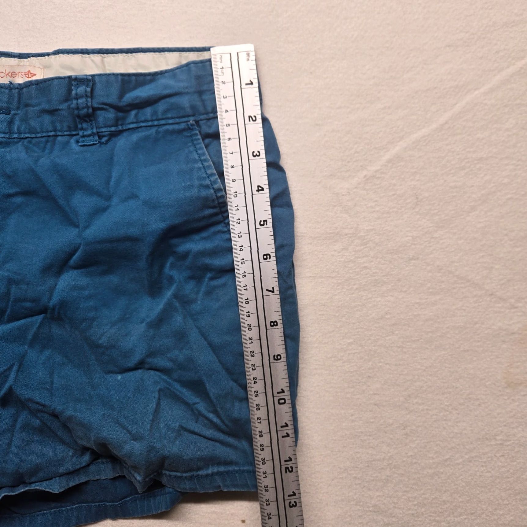 Dockers DOCKERS Blue Flat Front Chino Shorts Adult Women Size 8 Denim? Wait Size 30" / US 8 / IT 44 - 4 Thumbnail