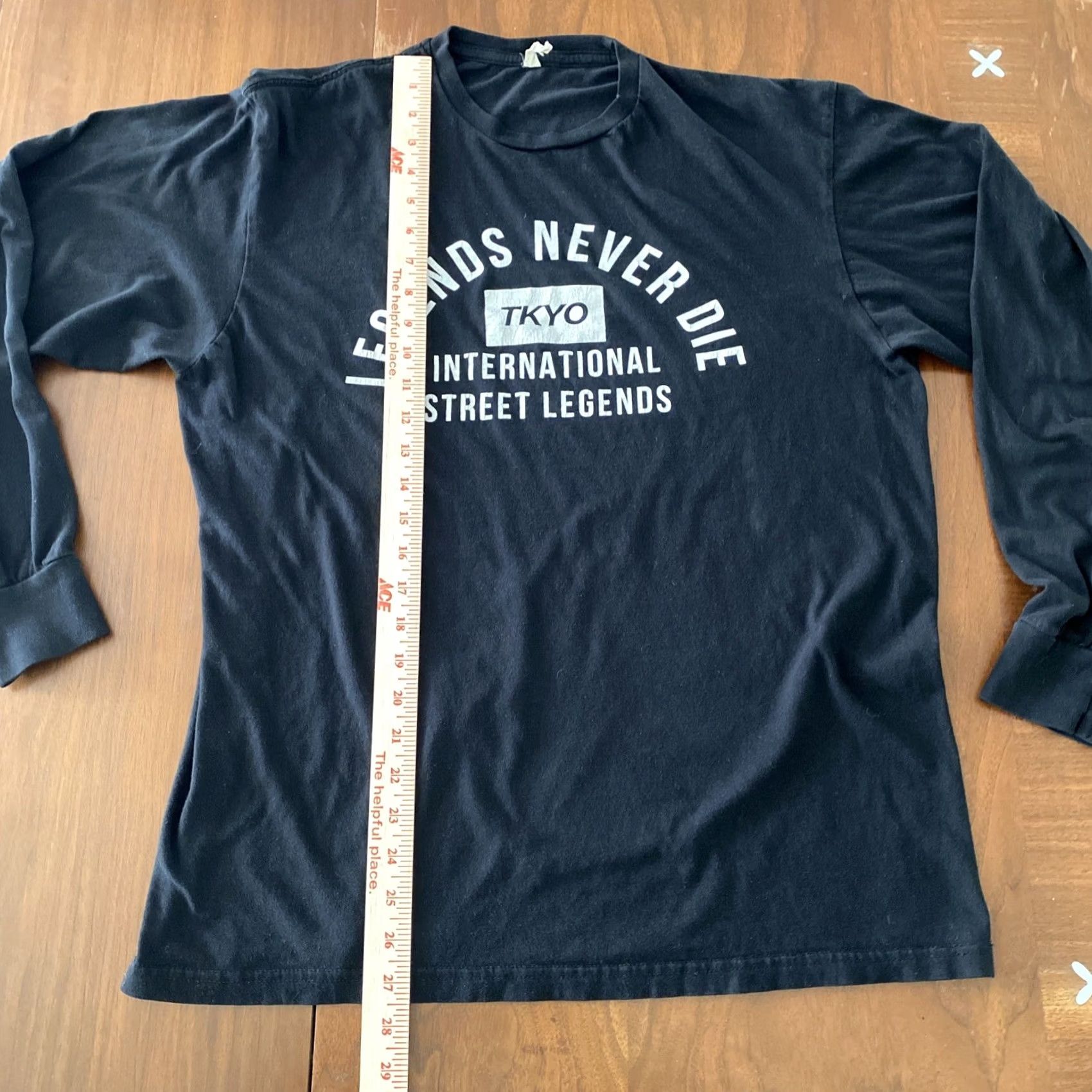 Vintage VINTAGE Legends Never Die T Shirt Men M International Street Legends Long Sleeve Black Cotton TYCO Size US M / EU 48-50 / 2 - 7 Thumbnail