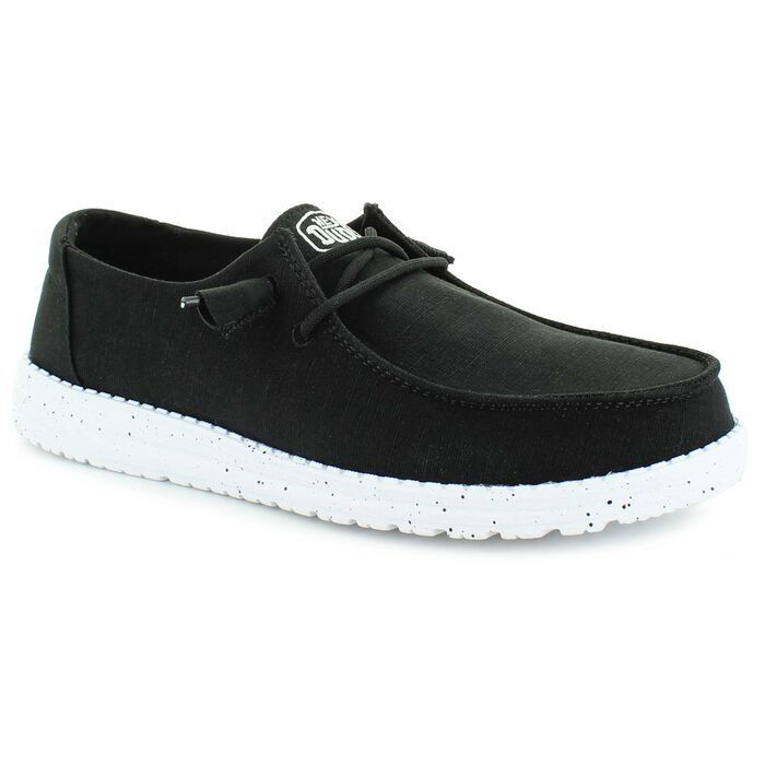 Other NWT Hey Dude Women's 10 Wendy Slub Black Canvas Casual Sneak Size US 10 / IT 40 - 11 Thumbnail