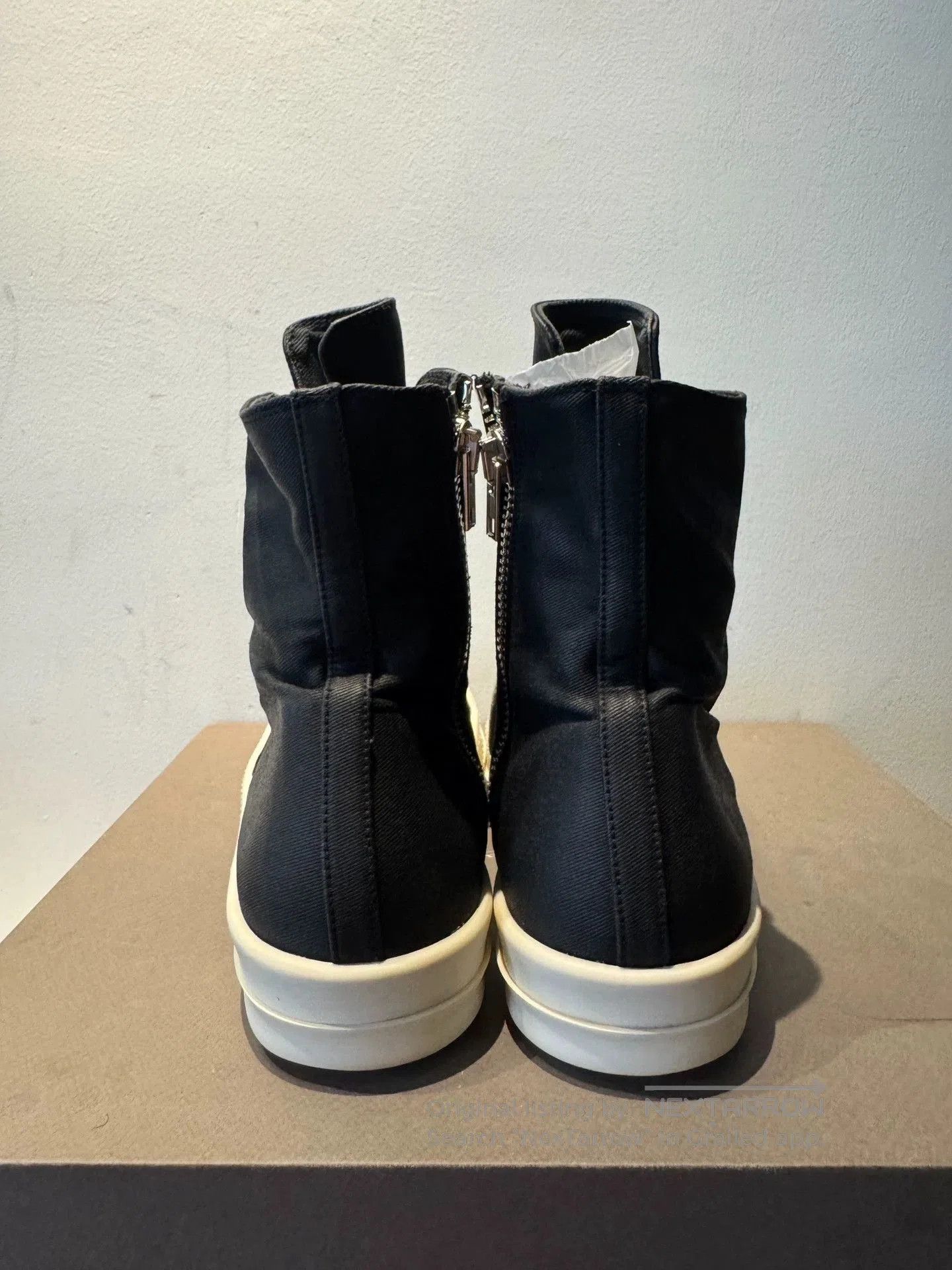 Rick Owens rick owens复线蜡面大匡威高筒鞋. Size US 9 / EU 42 - 4 Thumbnail