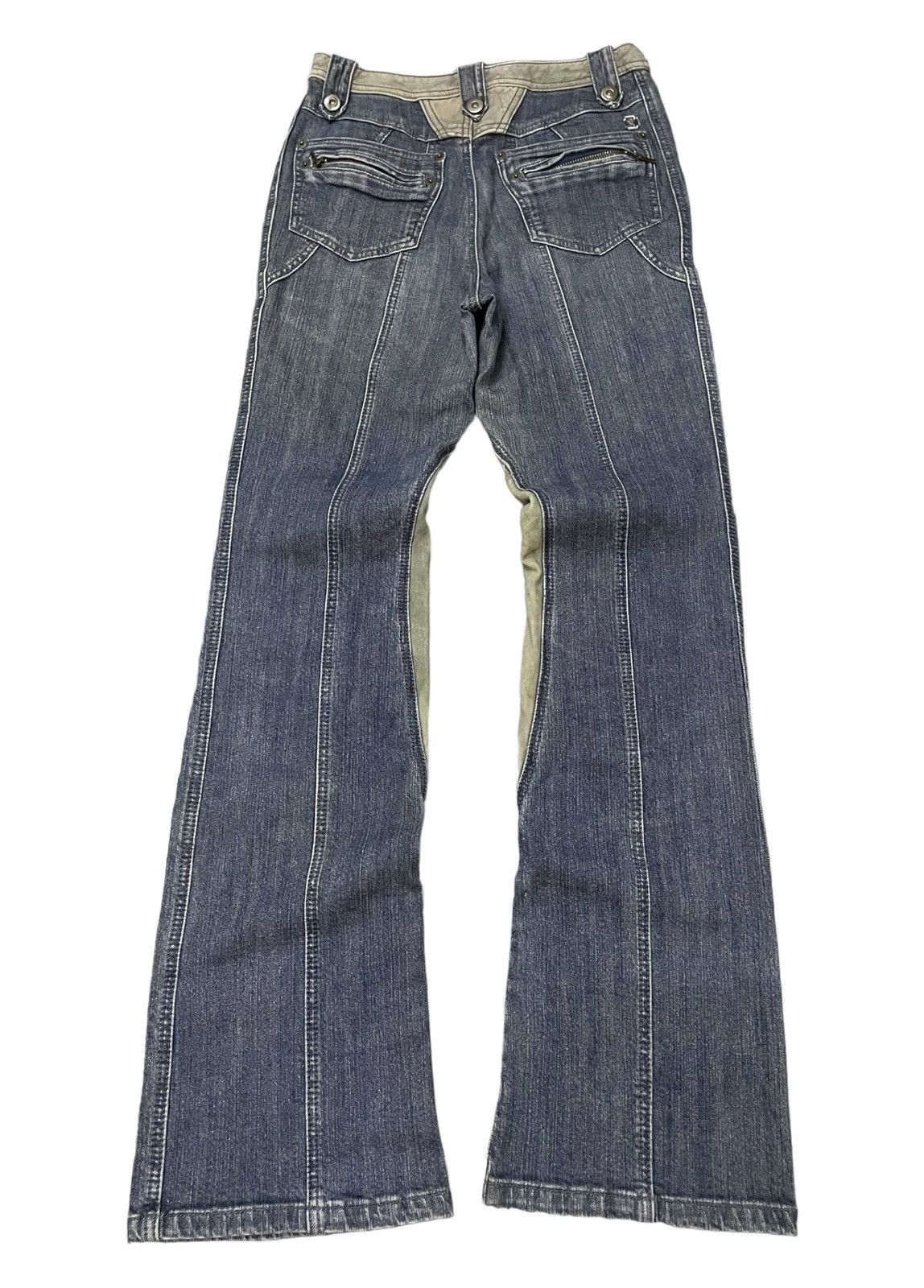 Hysteric Glamour × In The Attic × semanticdesign Studio Picone Asymmetrical Hybrid Flared Jeans Size US 28 / EU 44 - 2 Thumbnail