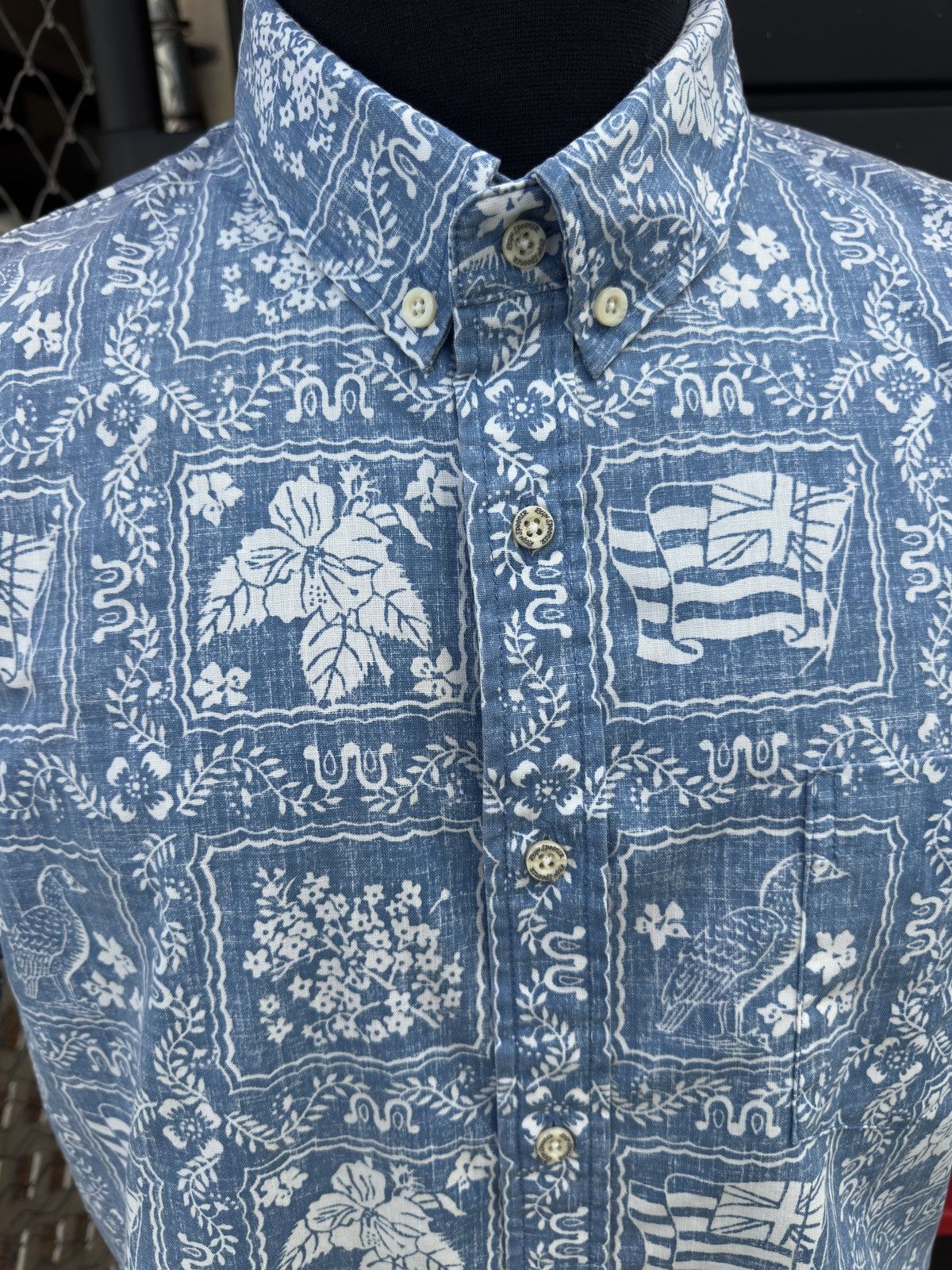 Reyn Spooner Reyn Spooner Tailored Fit Hawaiian Print Blue Men's M Size US M / EU 48-50 / 2 - 3 Thumbnail