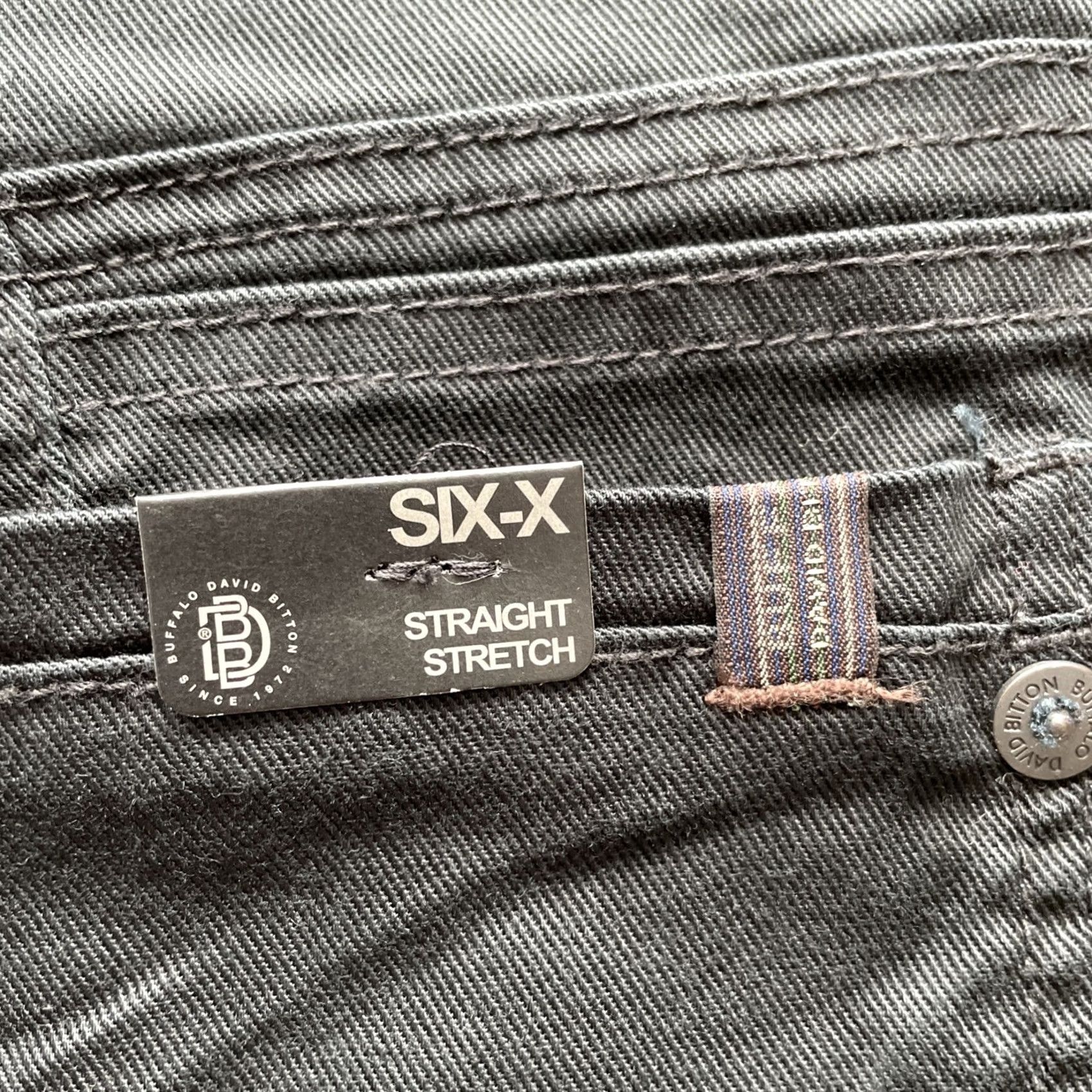 Buffalo David Bitton Buffalo David Bitton Jeans Mens 40x30 Six-X Black Straight Stretch Denim Size US 40 / EU 56 - 4 Thumbnail