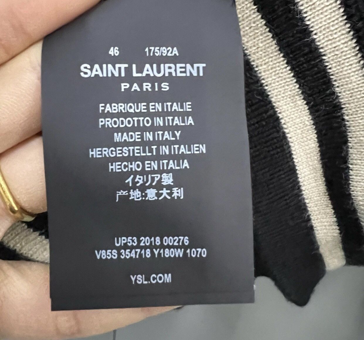 Saint Laurent Paris Saint Laurent SLP black and white patchwork baseball jacket Size US S / EU 44-46 / 1 - 3 Thumbnail