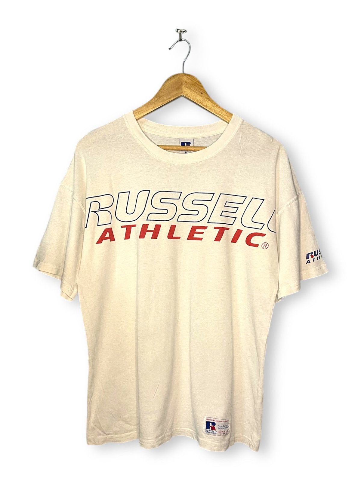Russell Athletic Russel Athletic Streetwear White Color Shirt Front Hit Red Size US M / EU 48-50 / 2 - 1 Thumbnail