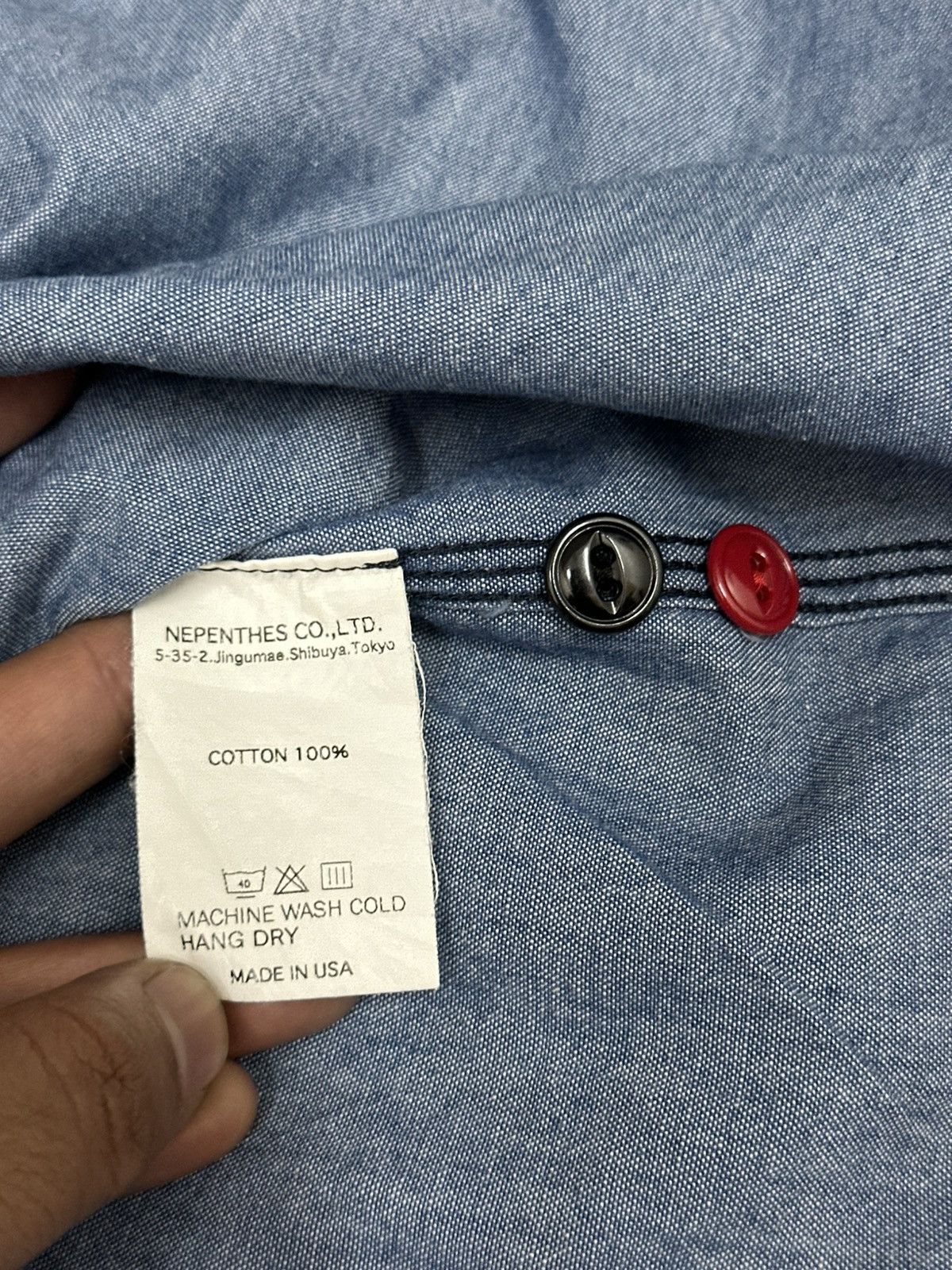 Engineered Garments Engineered Garments Work Shirt In Indigo Cotton Chambray Size US M / EU 48-50 / 2 - 23 Thumbnail