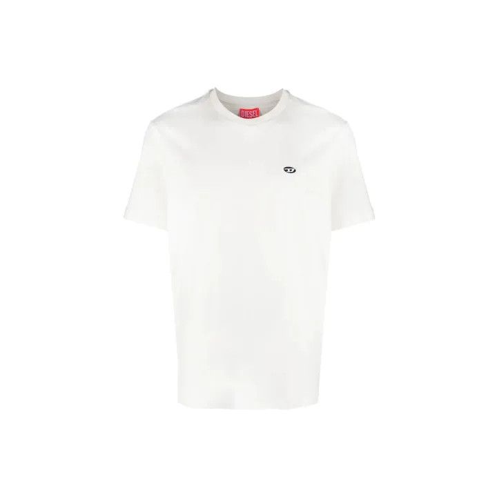 Diesel Diesel White Logo Print Short Sleeve T-Shirt 0079 Size US M / EU 48-50 / 2 - 1 Thumbnail