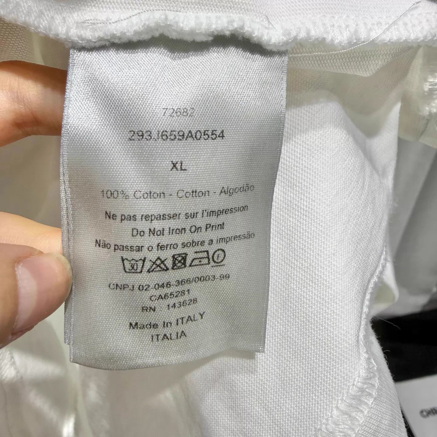 Dior DIOR White Ribbon Embroidered Logo Striped T XL 99N Size US XL / EU 56 / 4 - 4 Thumbnail