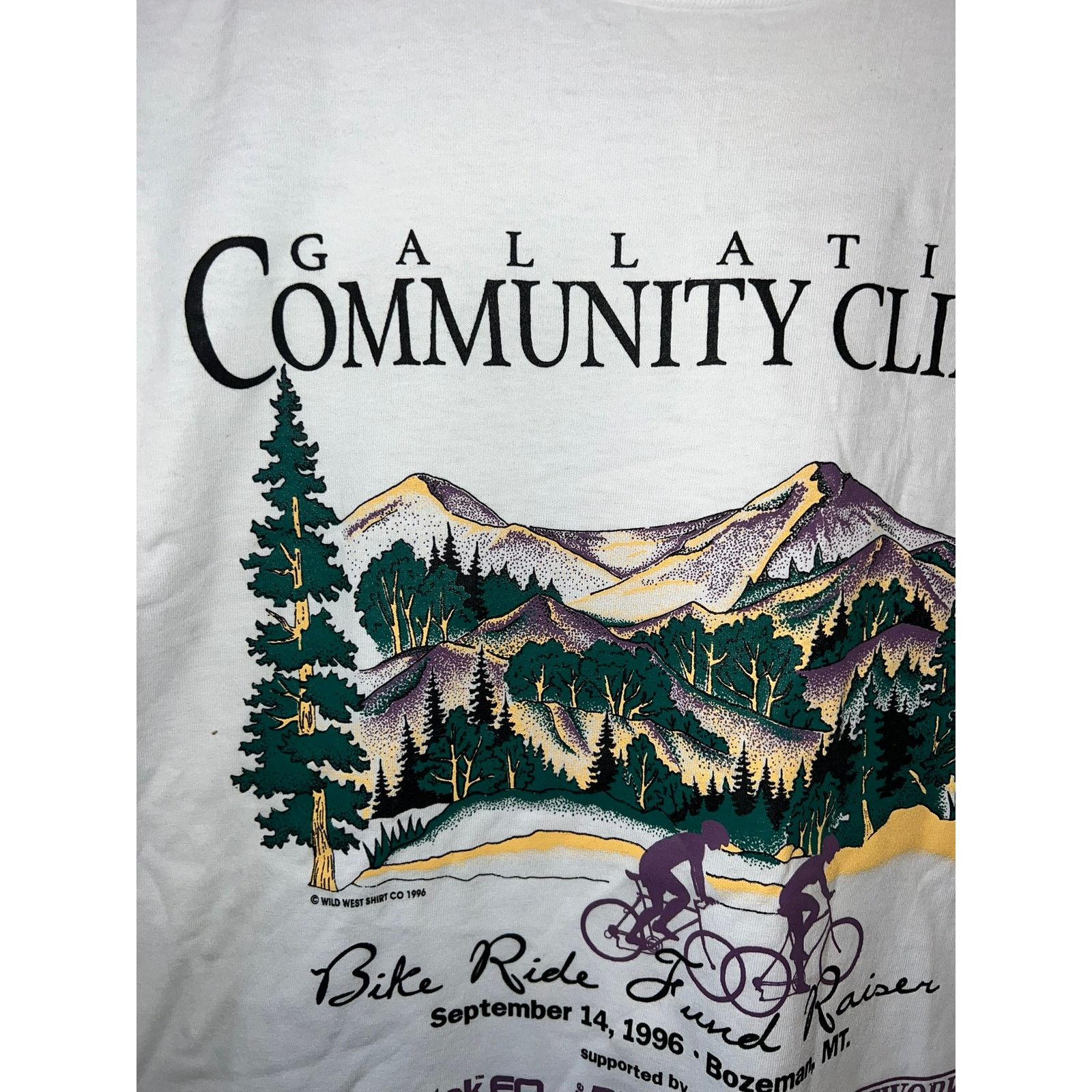 Jerzees 1996 Vintage Gallatin Clinic Bike Ride Fund Shirt VTG 90s L Size US L / EU 52-54 / 3 - 2 Thumbnail