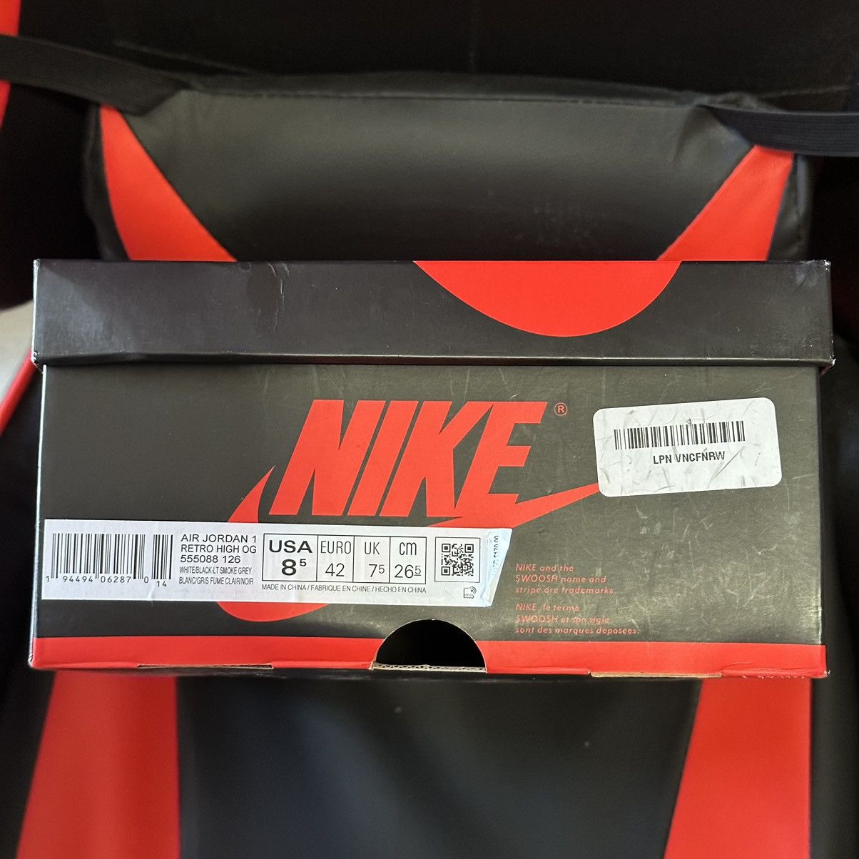 Jordan Brand × Nike Nike Air Jordan 1 Retro High Smoke Grey Size 8.5 555088-125 Size US 8.5 / EU 41-42 - 8 Thumbnail