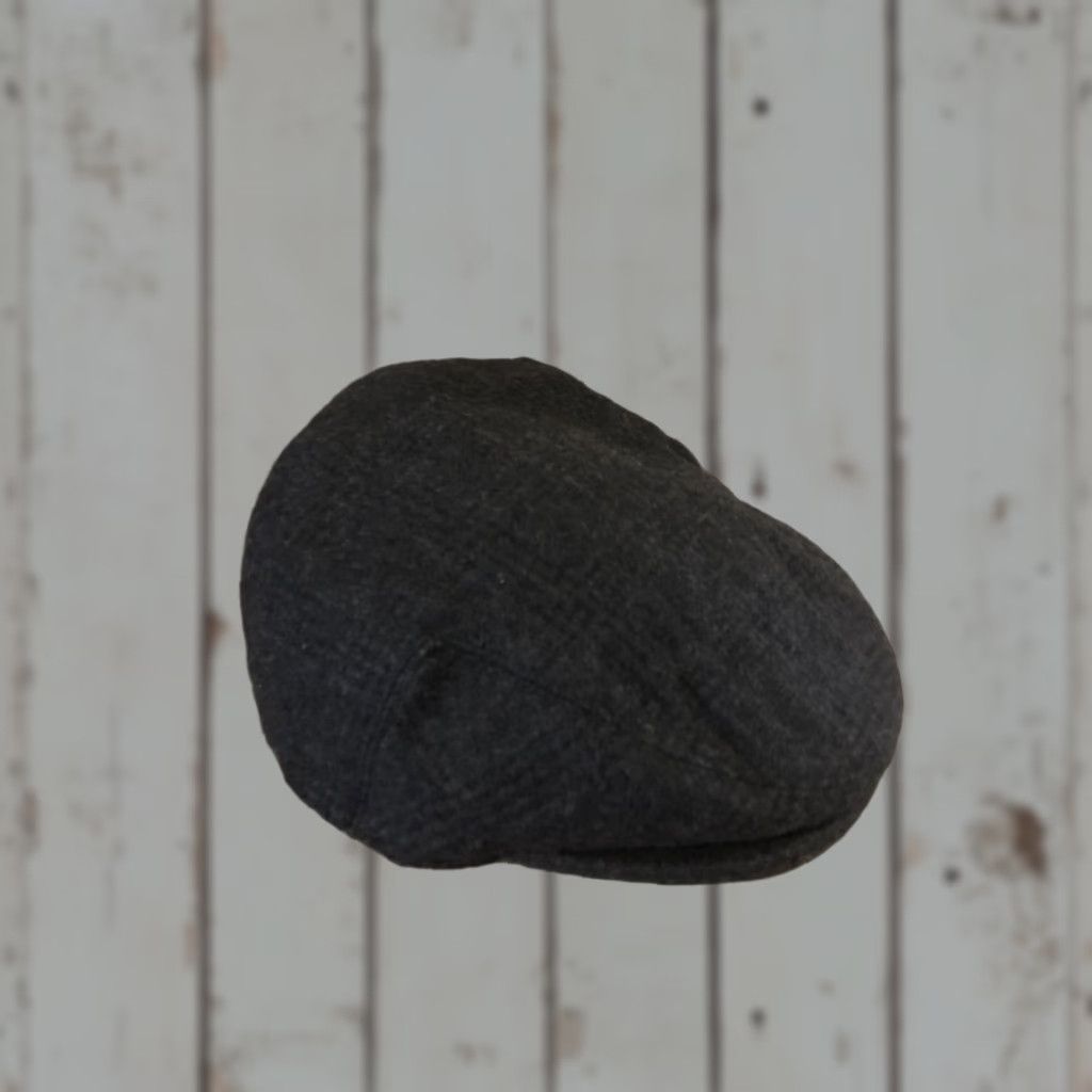 Vintage Epoch Hats Company Hat Cap Strap Back Mens XL Black Plaid Tweed Flat Ivy Lined Size ONE SIZE - 1 Thumbnail