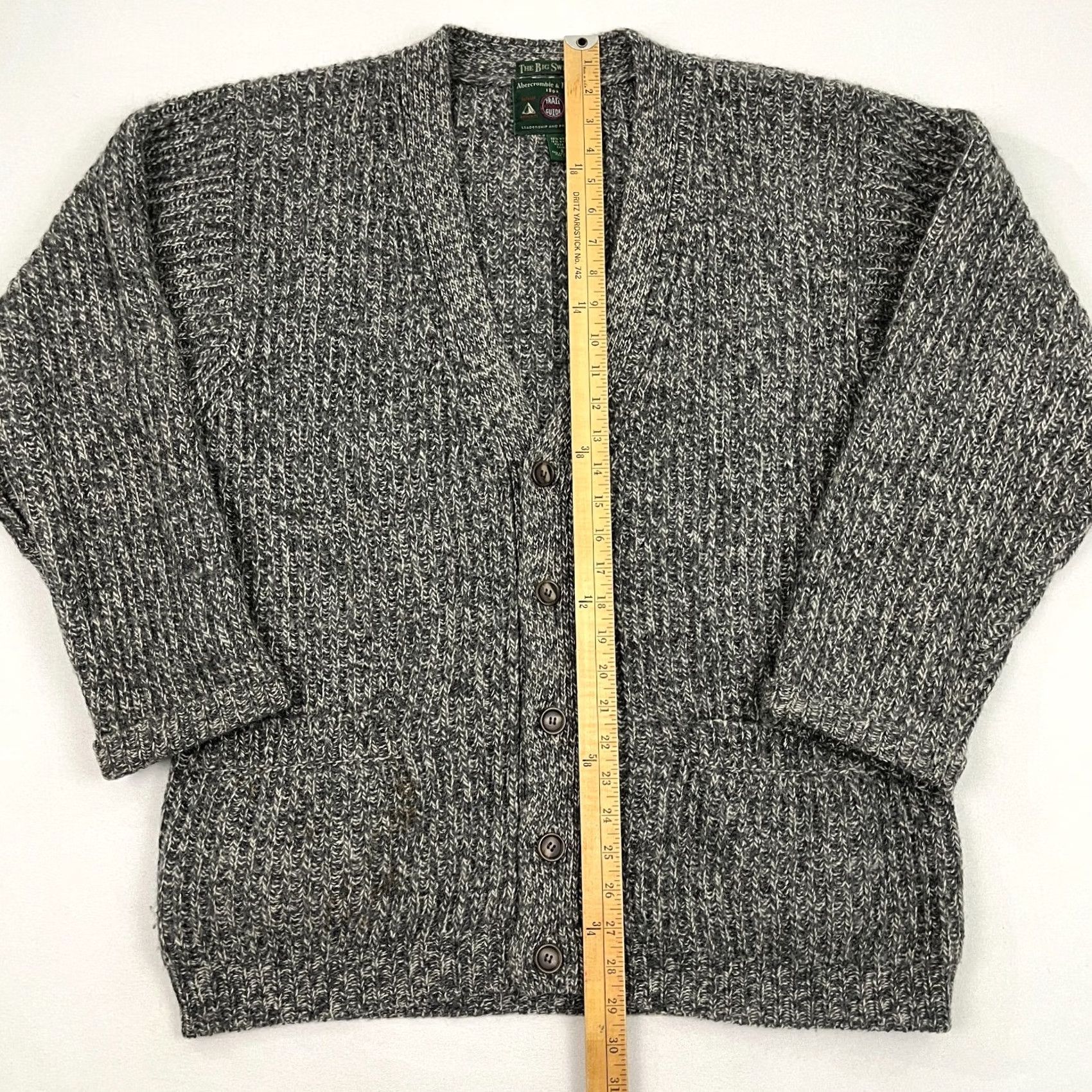 Abercrombie & Fitch Abercrombie & Fitch Cardigan Mens S Gray Knit Wool VTG Big Sweater Y2K Academia Cardigan Accessories Be Size US S / EU 44-46 / 1 - 3 Thumbnail