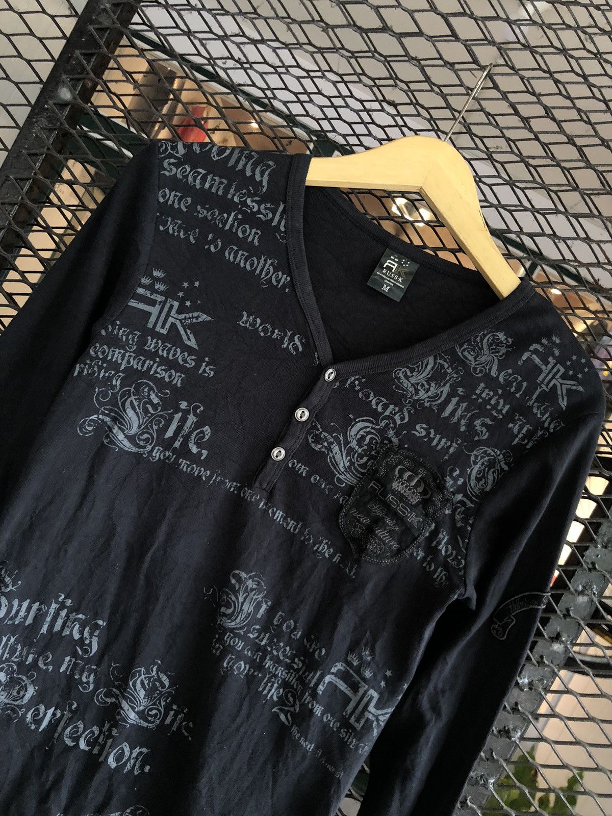 If Six Was Nine × Japanese Brand × Le Grande Bleu (L.G.B.) JAPANESE RUSS-K POEM LONGSLEEVE Size US M / EU 48-50 / 2 - 2 Thumbnail