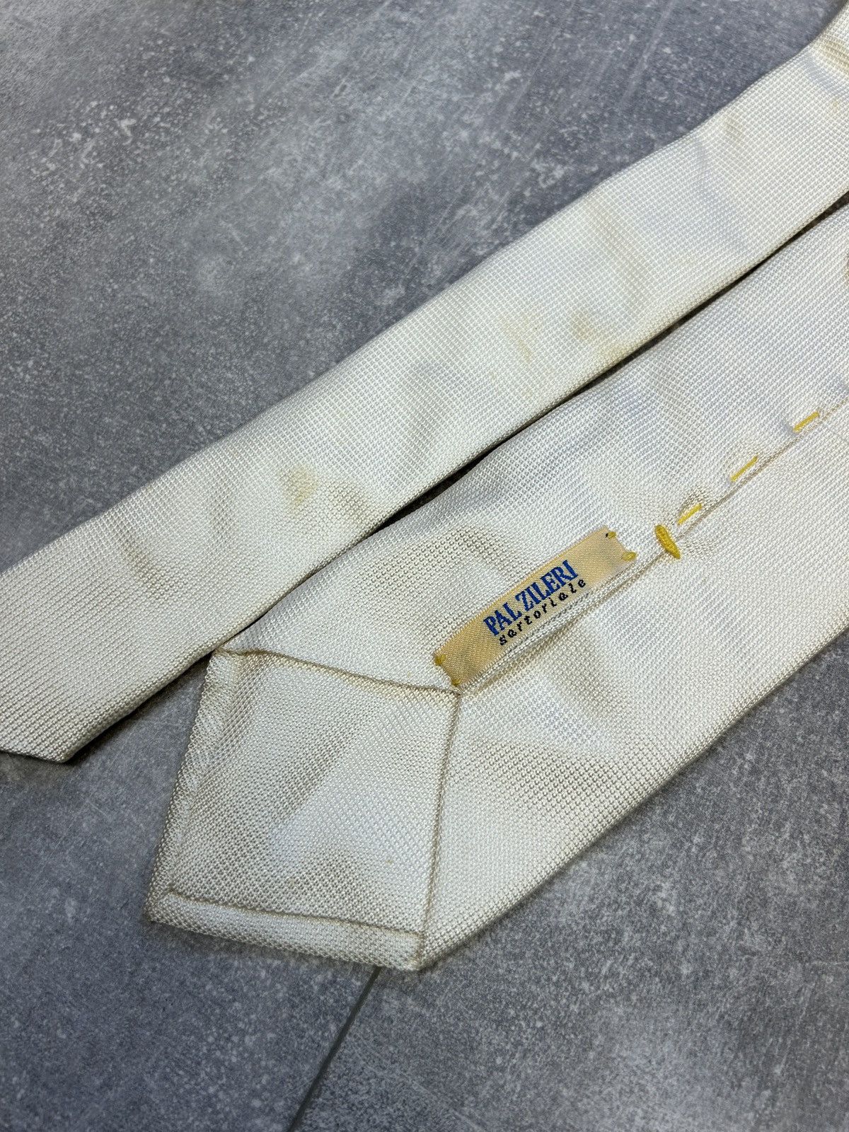Pal Zileri × Vintage Mens Vintage Pal Zilleri tie luxury beige Size ONE SIZE - 4 Thumbnail