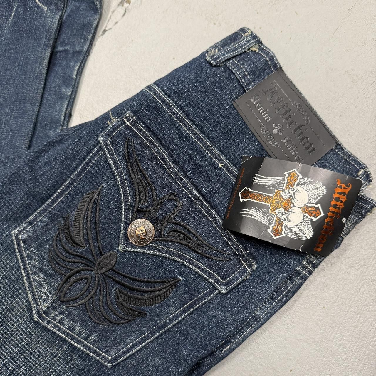Affliction Y2K New With Tags Affliction Men’s Embroidered Jeans 32 x 35 Size US 32 / EU 48 - 2 Thumbnail