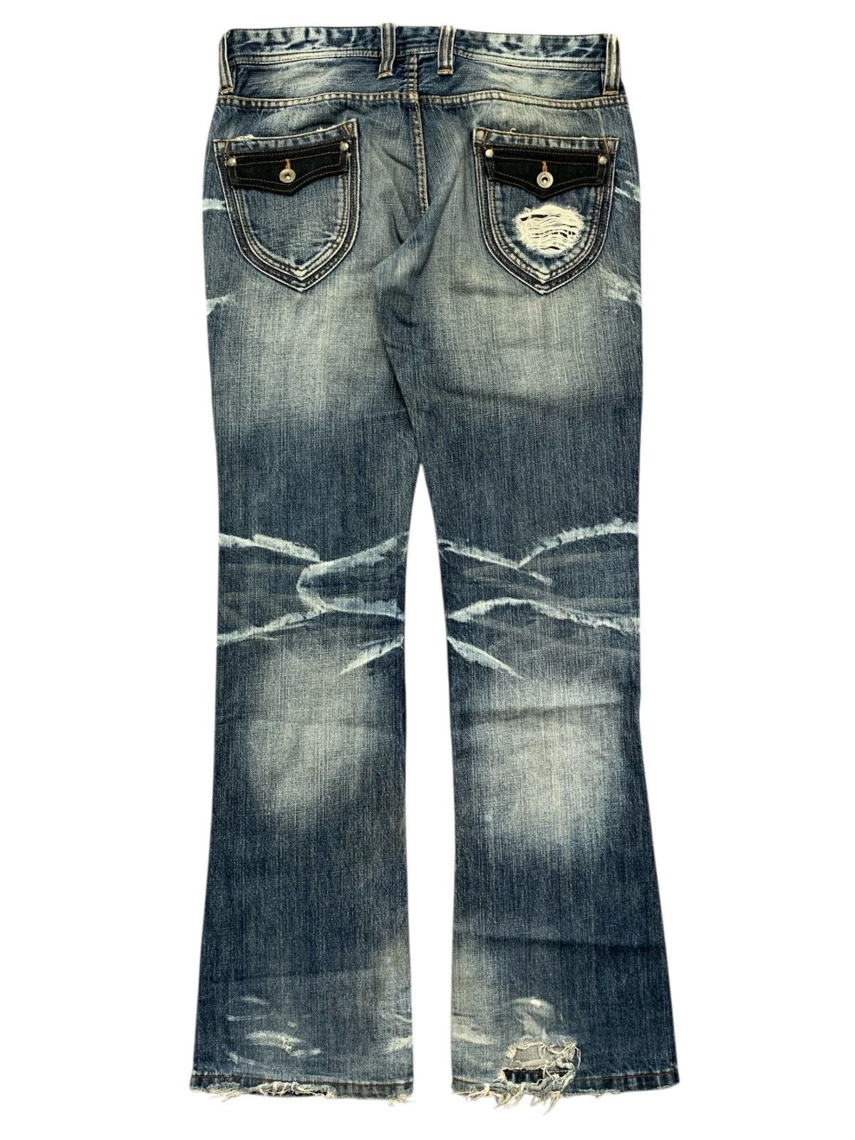 HIDEAWAYS Y2k Hideways japanese distressed seditionaries bootcut Size US 31 - 6 Thumbnail