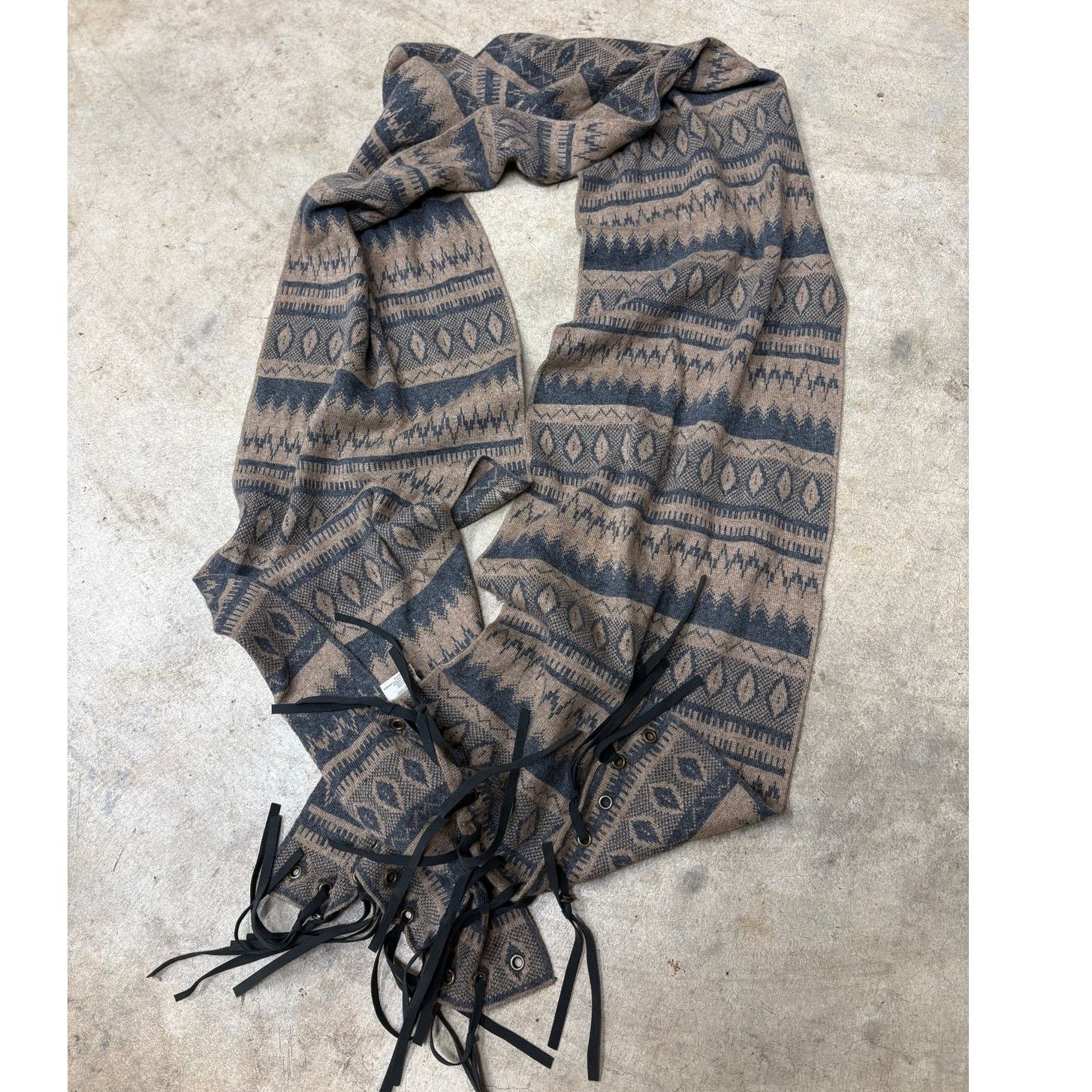 Sandro Sandro Paris Geometric Angora Wool-Blend Boho Fringe Scarf Size ONE SIZE - 1 Thumbnail