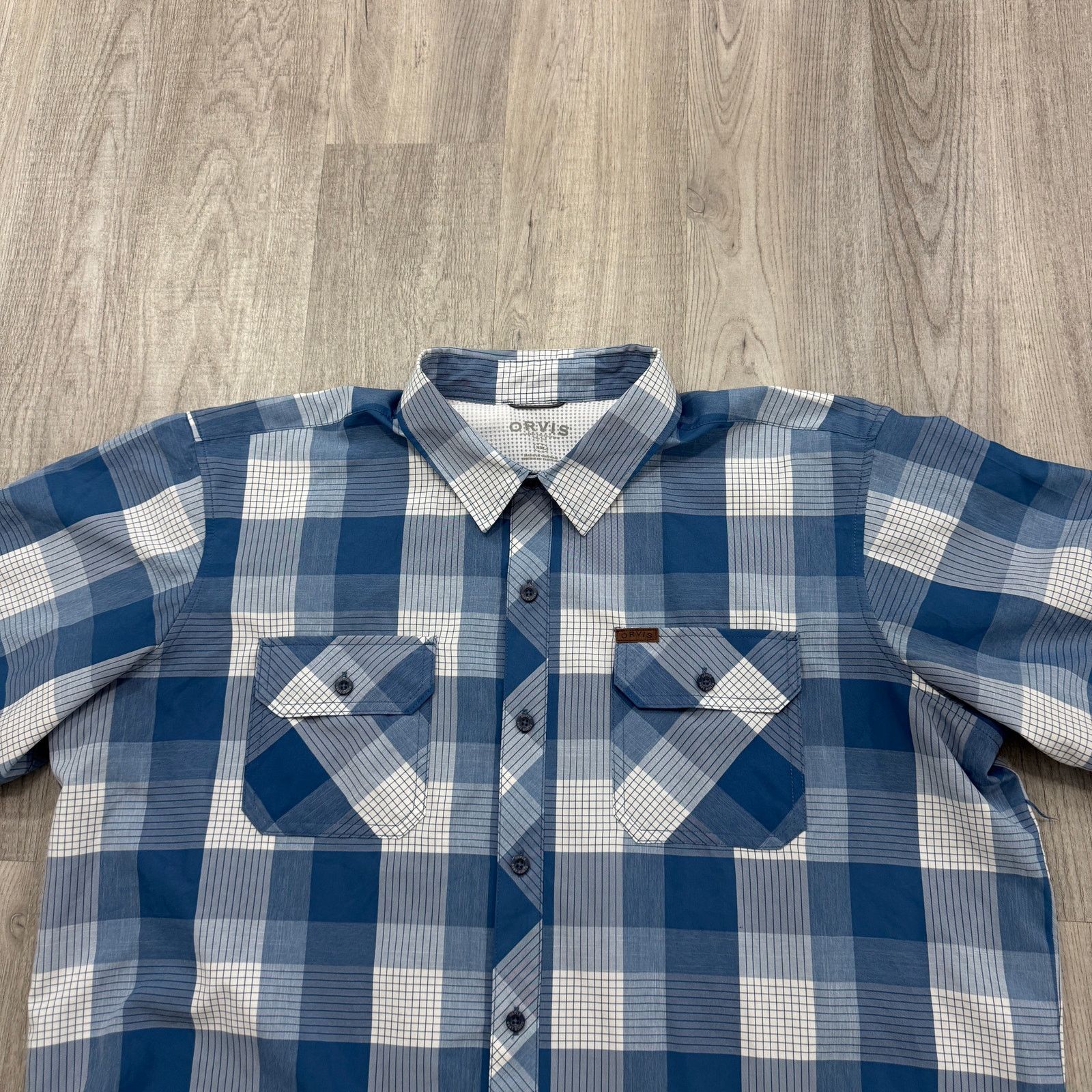 Orvis Orvis Classic Collection Shirt Men's XXL Blue White Plaid Size US XXL / EU 58 / 5 - 2 Thumbnail