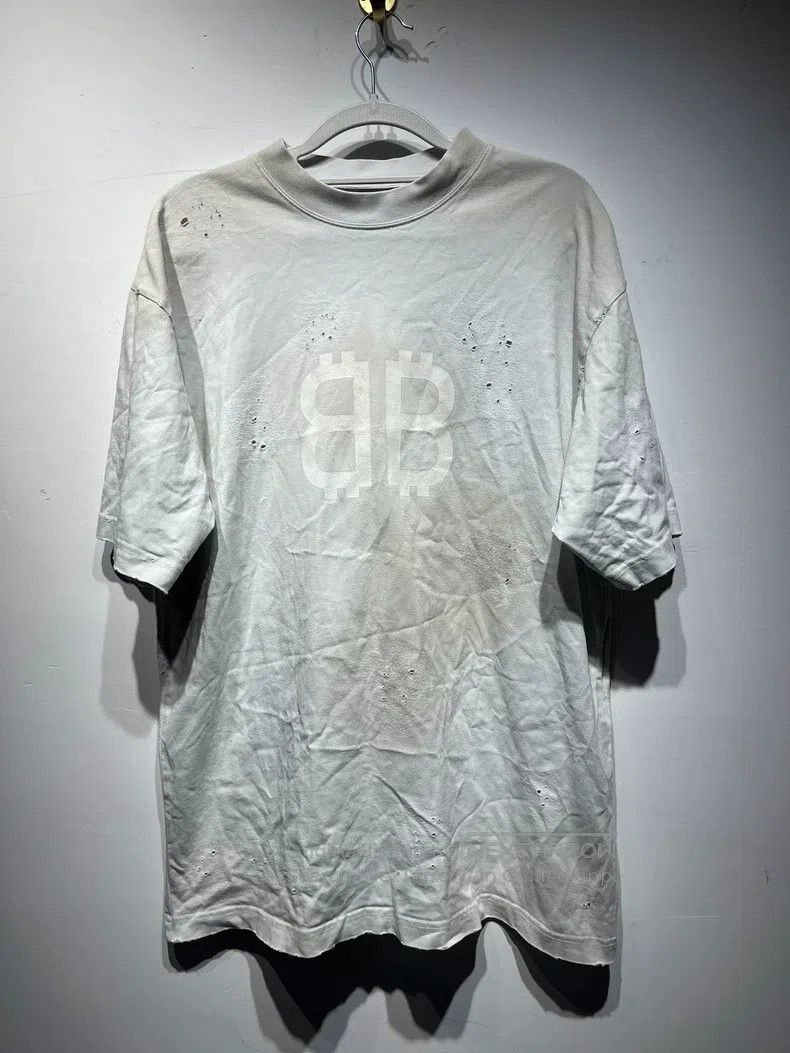 Balenciaga Balenciaga Letter Lgoo Printed Short Sleeve Crew Neck T-Sh Size US XXS / EU 40 - 1 Thumbnail