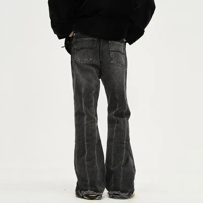 Japanese Brand Baggy streetwear y2k flared ripped jeans pants wide leg Size US 32 / EU 48 - 2 Thumbnail