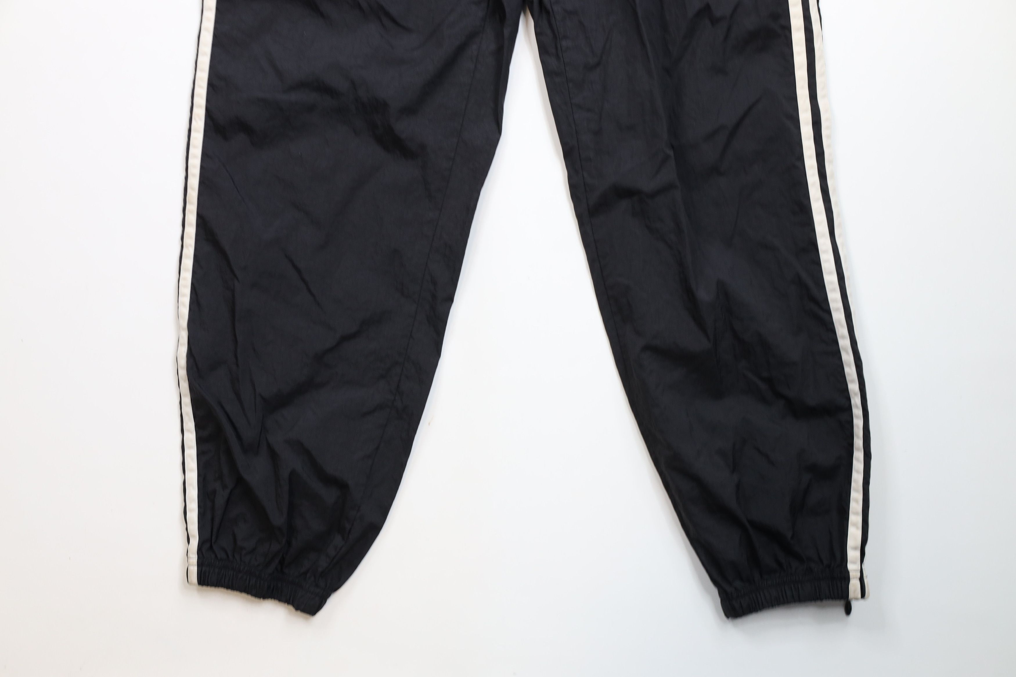 Adidas × Vintage Vintage 90s Adidas Striped Windbreaker Joggers Pants Black Size US 36 / EU 52 - 4 Thumbnail