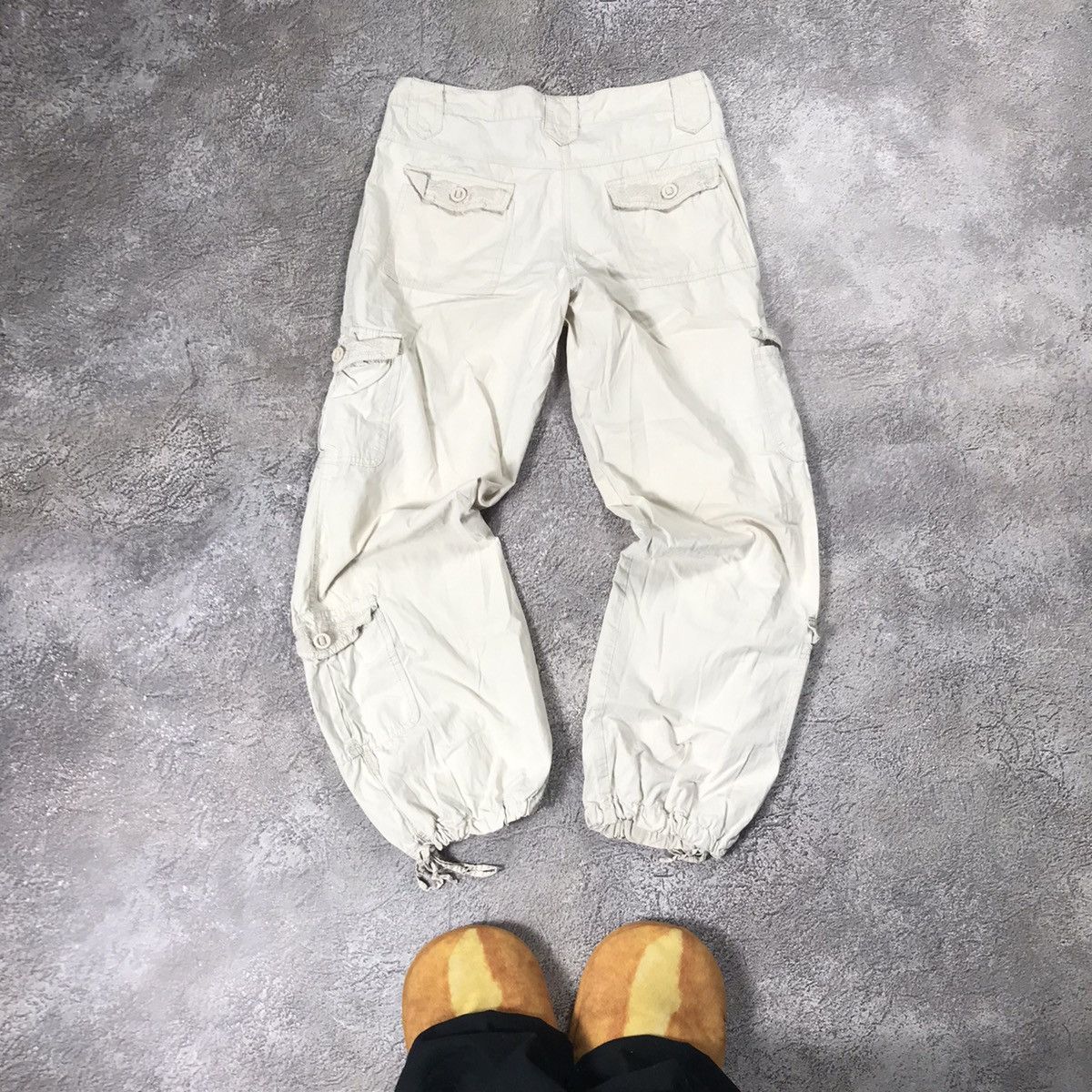 Vintage Vintage 90s Baggy Cargo Parachute Pants Streetwear Faded 29 Size 29" - 6 Thumbnail