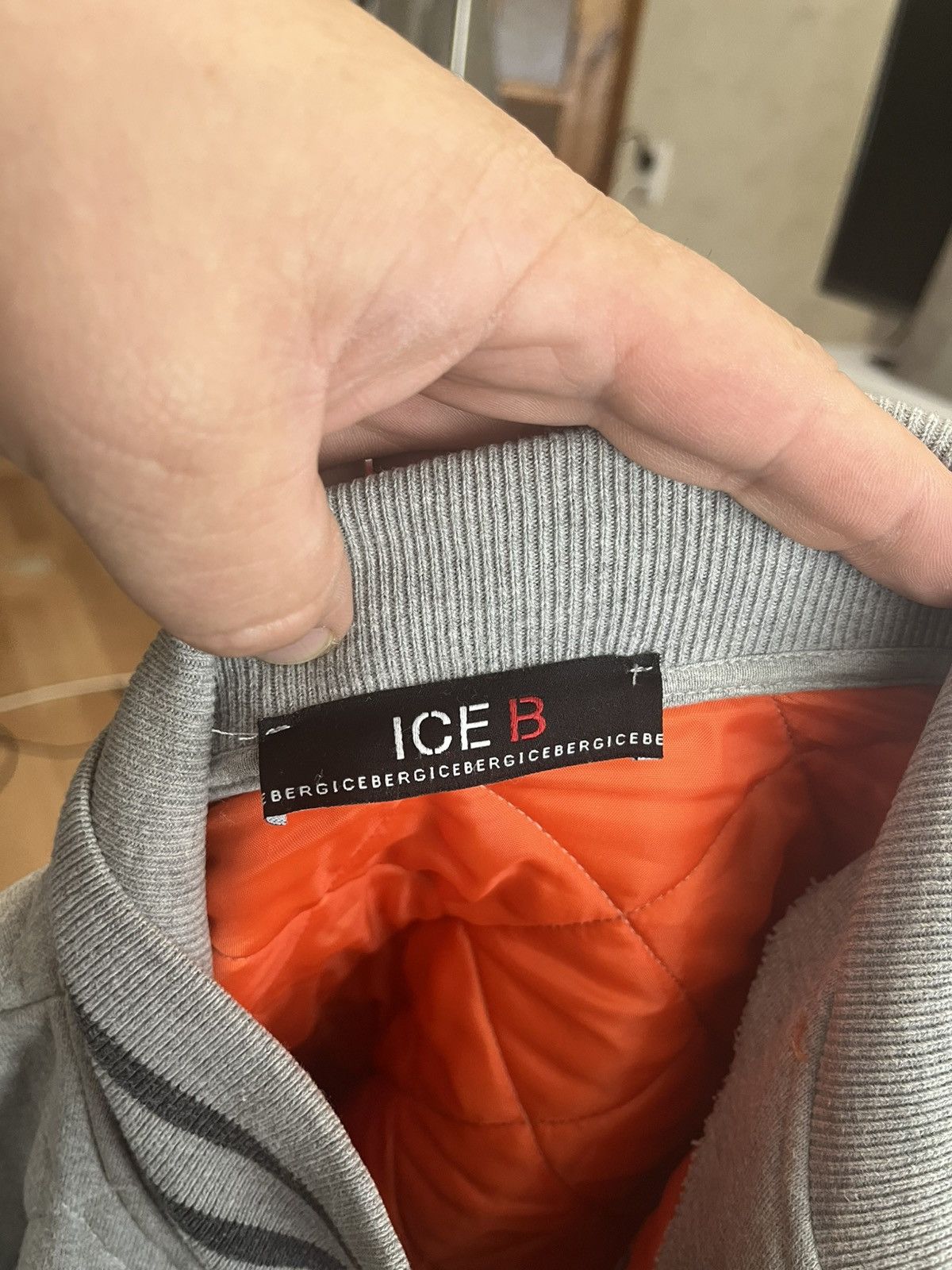Iceberg ICEBERG Quilted Zip Jacket “Ice B/Iceberg”Grey Made in Italy Size US M / EU 48-50 / 2 - 13 Thumbnail