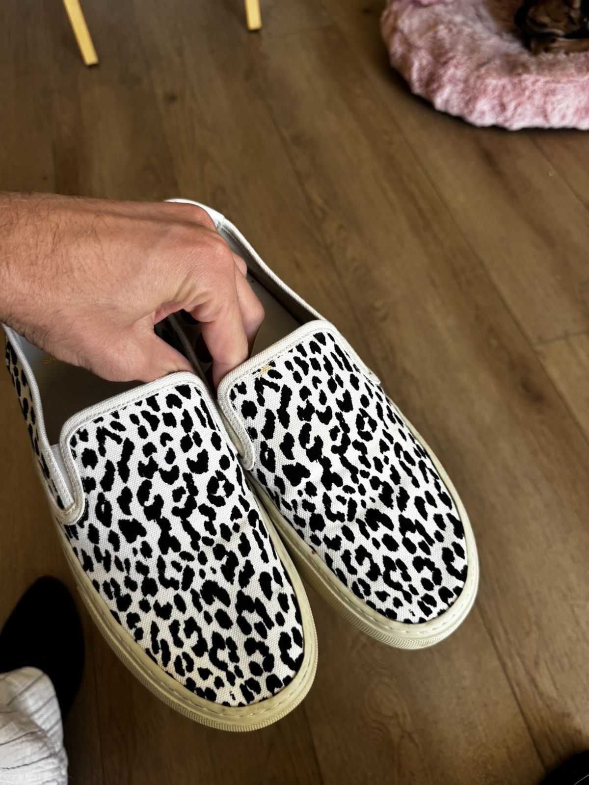 Saint Laurent Paris Hedi era Babycat Slip Ons Size US 8 / EU 41 - 3 Thumbnail