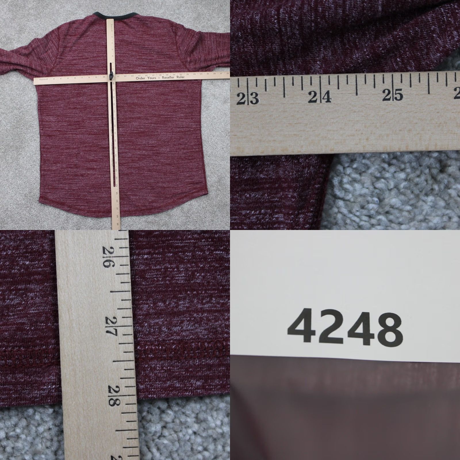 Lucky Brand Lucky Brand Henley Shirt Mens Large Red 100% Cotton Long Sleeve Pullover Size US L / EU 52-54 / 3 - 8 Thumbnail