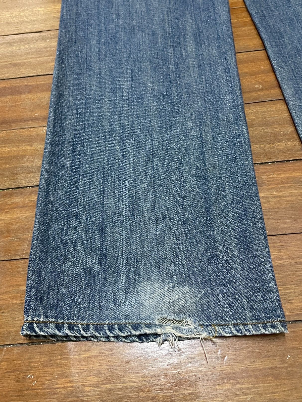 Le Grande Bleu (L.G.B.) Vintage Japanese Brand Semantic Design Patchwork Jeans 1990s Size US 30 / EU 46 - 7 Thumbnail