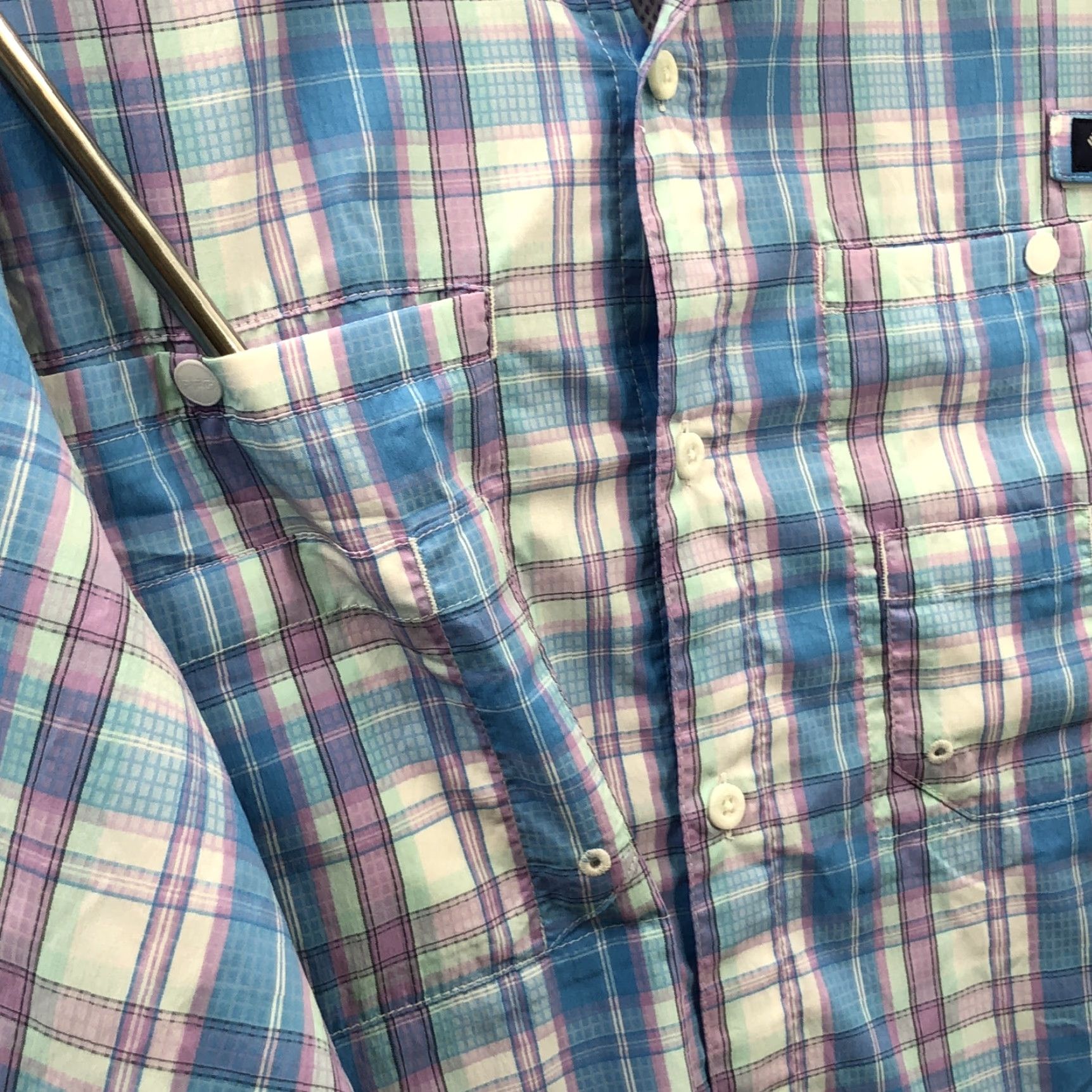 Vintage VINTAGE Columbia Button-Up Shirt Multicolour Plaid Long Sleeve Casual Pockets Adult Large Mens Size US L / EU 52-54 / 3 - 4 Thumbnail