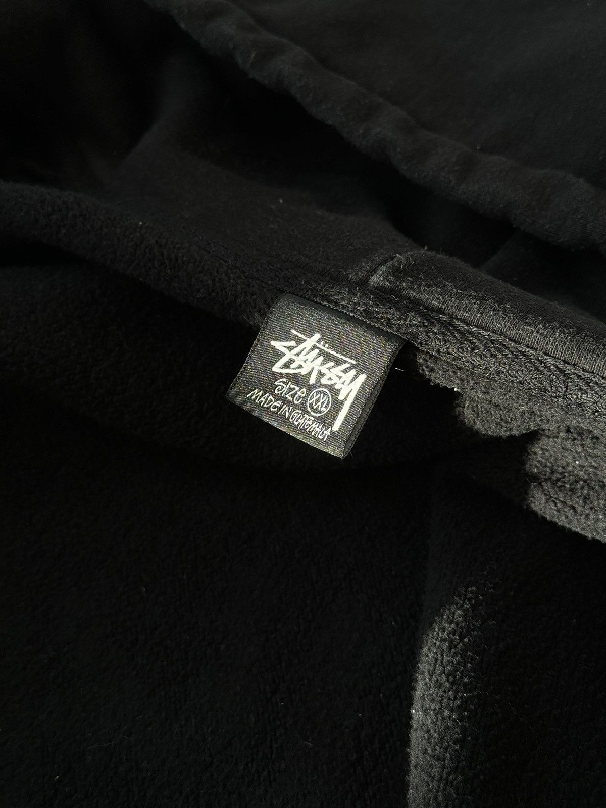 Stussy × Vintage STUSSY Big Logo LOGO VINTAGE OVERSIZE Zip Up Black HOODIE Size US XXL / EU 58 / 5 - 13 Thumbnail