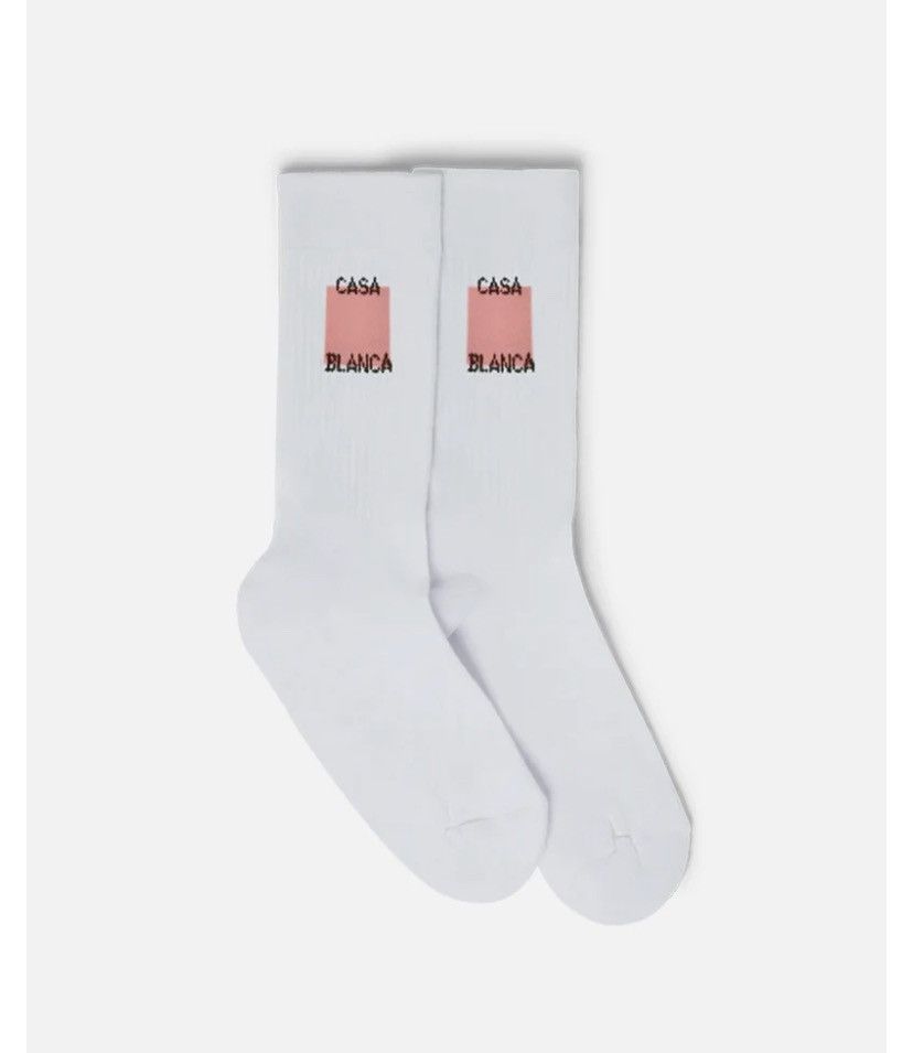 Casablanca Casablanca Sport Socks Pink Square Logo | Grailed
