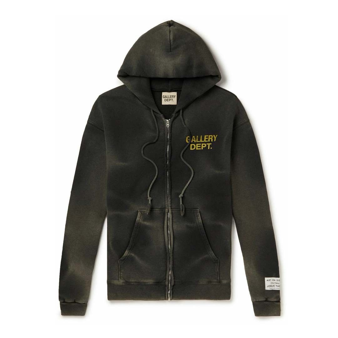 Gallery Dept. Gallery Dept x ATK Fur Trimmed Studded Zip Up Hoodie