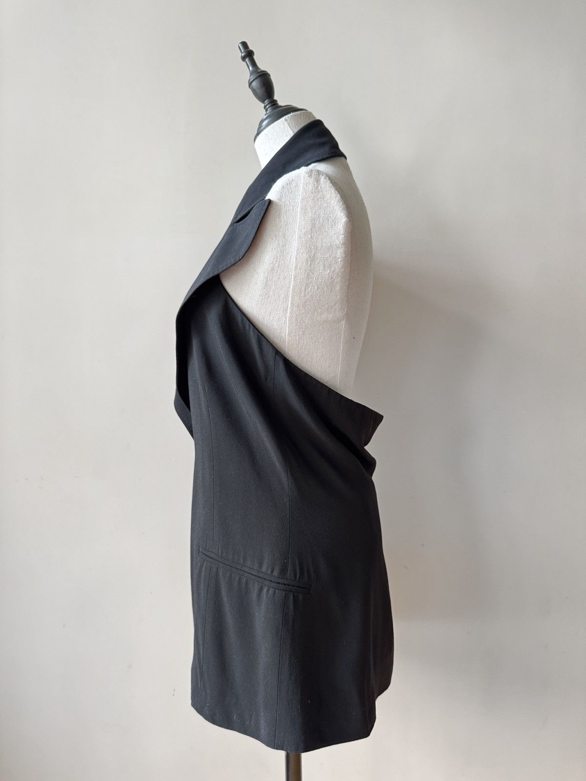 Ann Demeulemeester Ann Demeulemeester SS96 Backless Peak Lapel Vest Size 40S - 9 Thumbnail