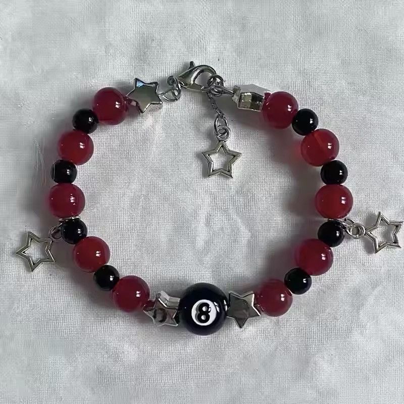 Vintage Star 8ball charm Bracelet Grunge Size ONE SIZE - 1 Thumbnail