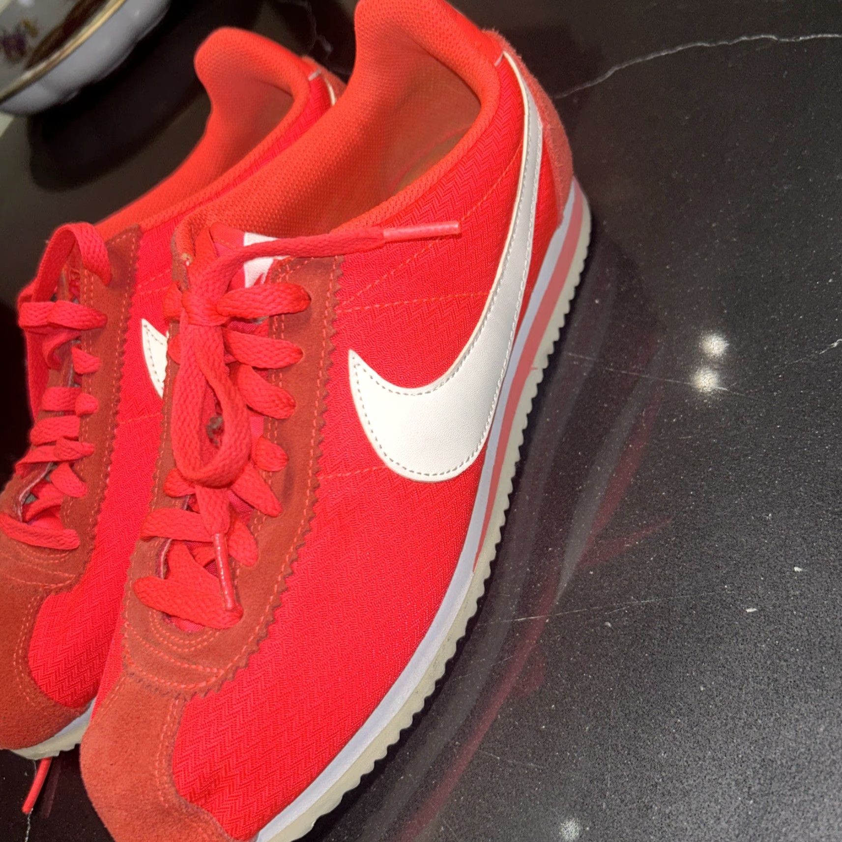 Nike Nike Women’s Classic Cortez Sneaker 749864-810 Nylon Neon Orange Pink Low Top Lace Up Athletic Shoes Women US 8/UK 5/Shoes 2016 Size US 5 / IT 35 - 2 Thumbnail